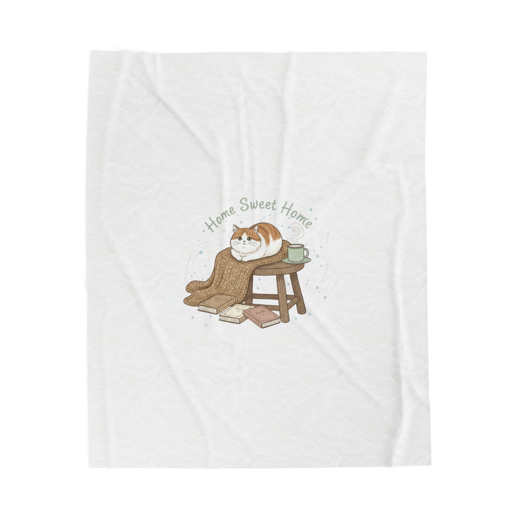 Home Sweet Home Cat Blanket | Introvert Homebody Cozy Winter