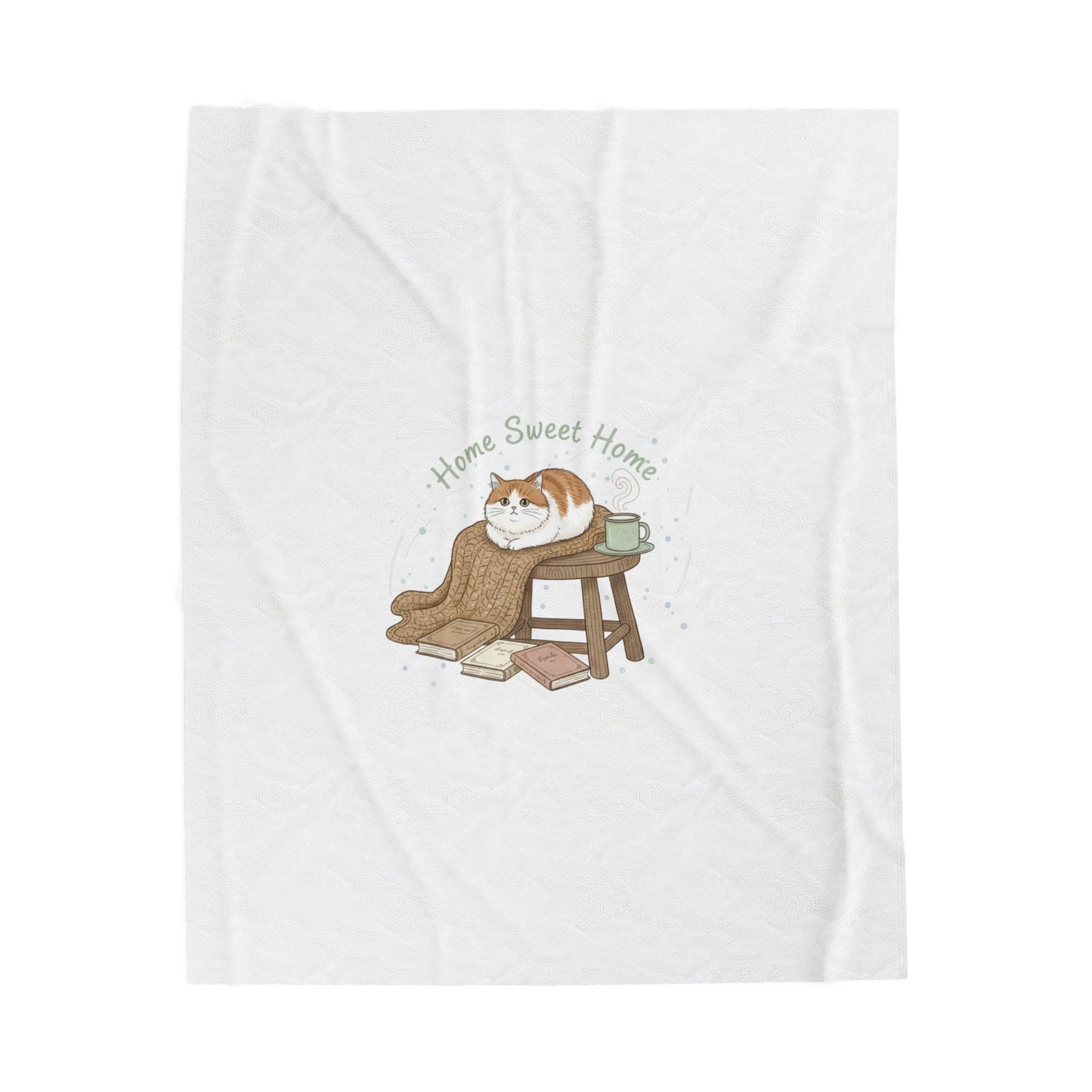 Home Sweet Home Cat Blanket | Introvert Homebody Cozy Winter