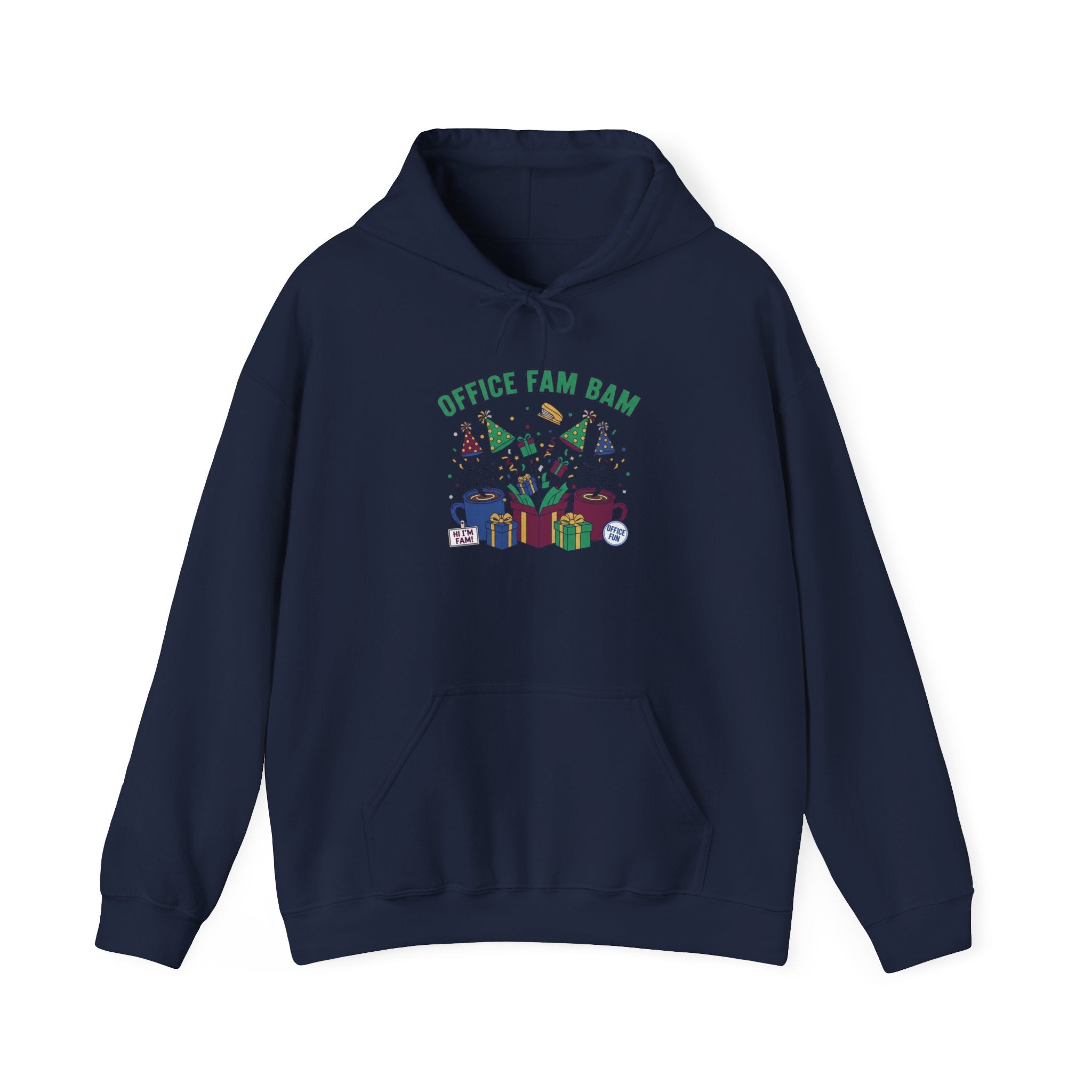 Office Party Badge Hoodie | Secret Santa Sweatshirt, Festive Office Humor