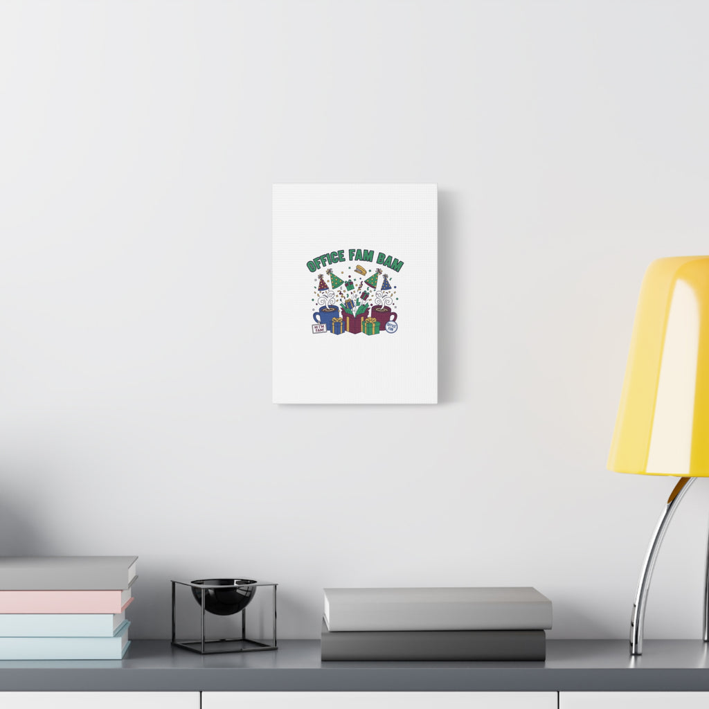 Office Fam Bam Canvas | Festive Office Party Decor, Secret Santa Humor