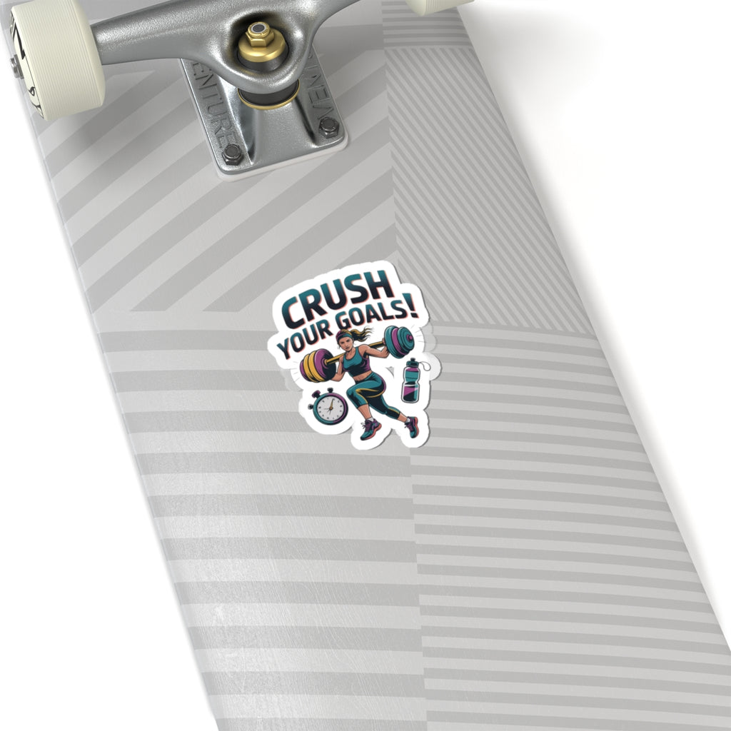 Crush Your Goals Motivational Sticker | Fitness Resolution, Gym Motivation