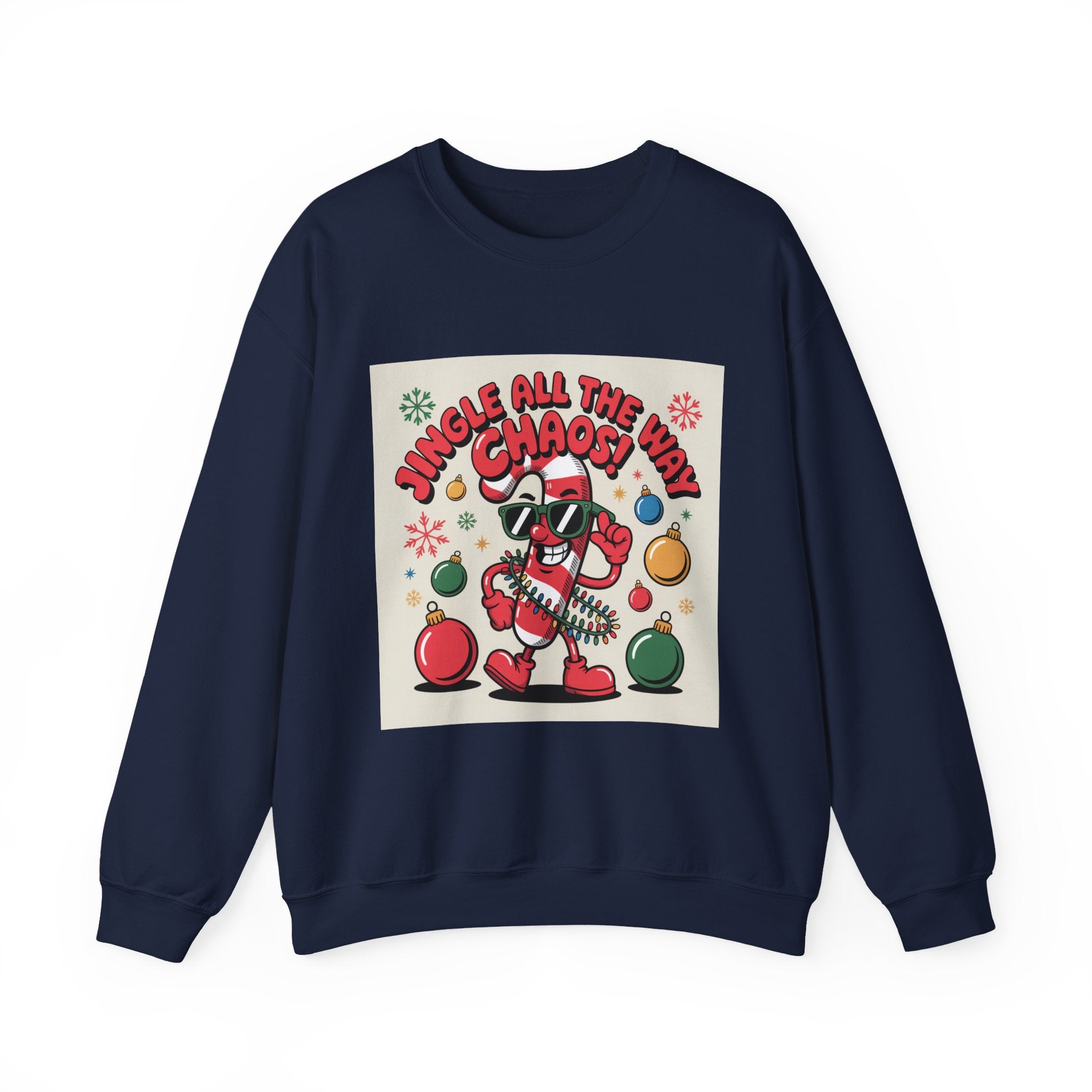 Jingle All the Chaos ugly Christmas sweater sweatshirt | festive gag sweater