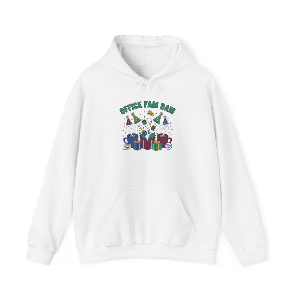 Office Party Badge Hoodie | Secret Santa Sweatshirt, Festive Office Humor