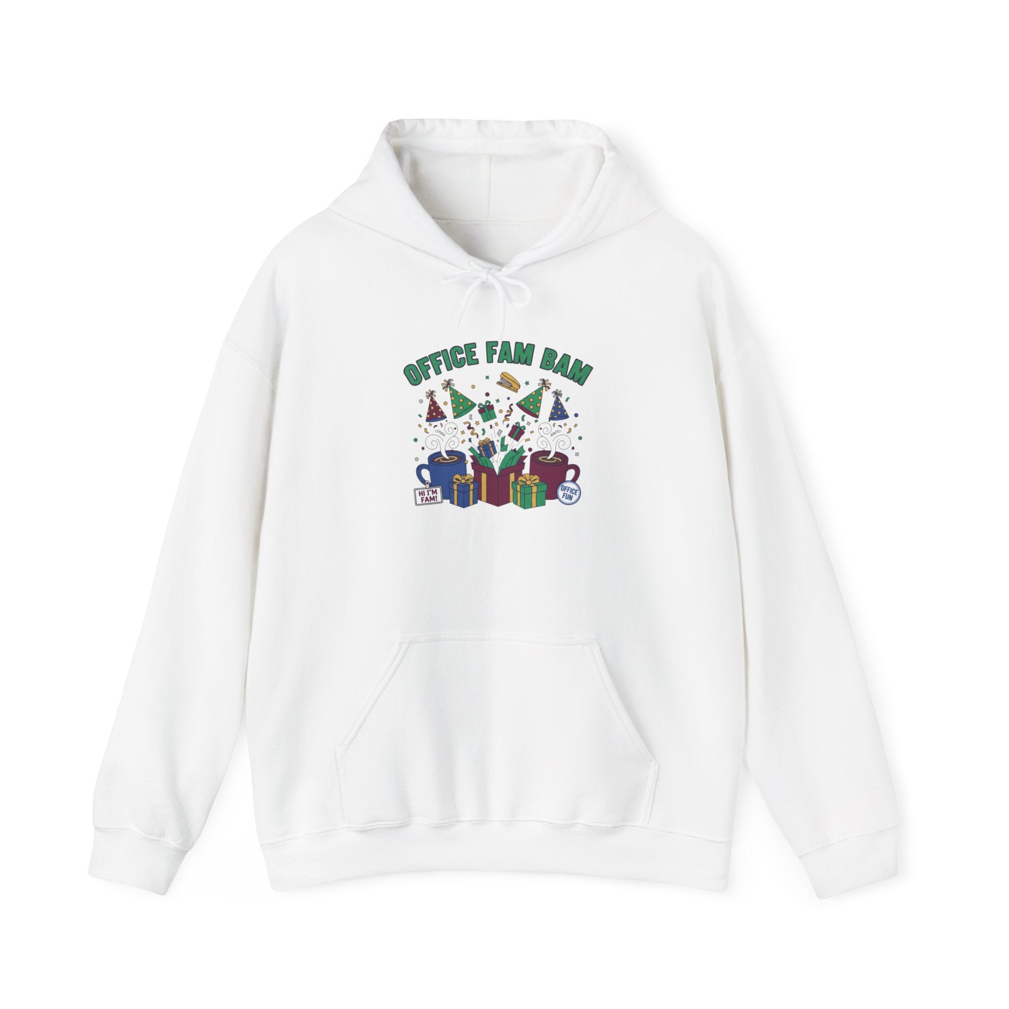 Office Party Badge Hoodie | Secret Santa Sweatshirt, Festive Office Humor