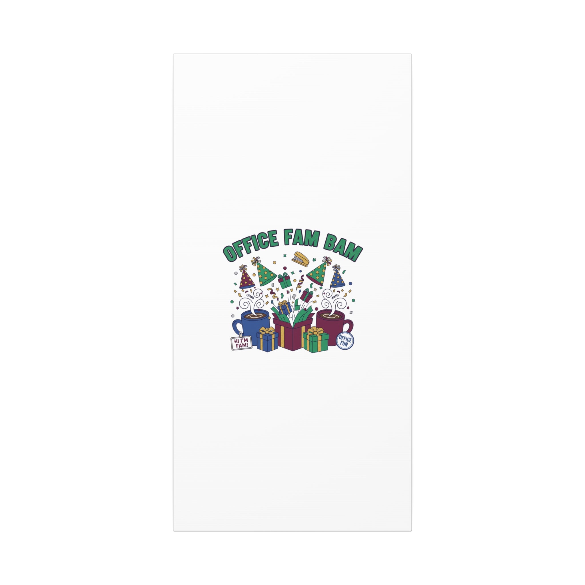Office Fam Bam Canvas | Festive Office Party Decor, Secret Santa Humor