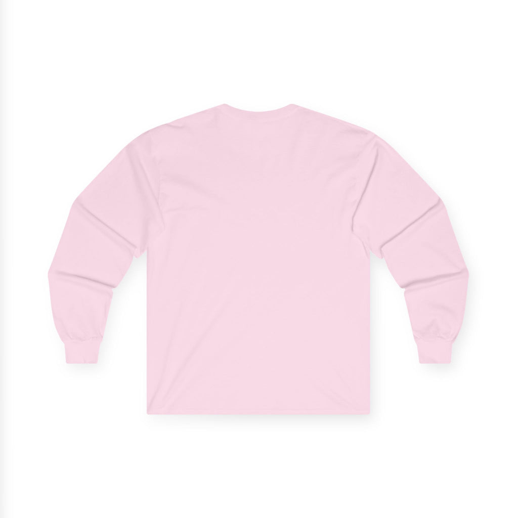 Long Sleeve Tee — Pink Heart Bow Graphic for Valentine's Day & Gifts