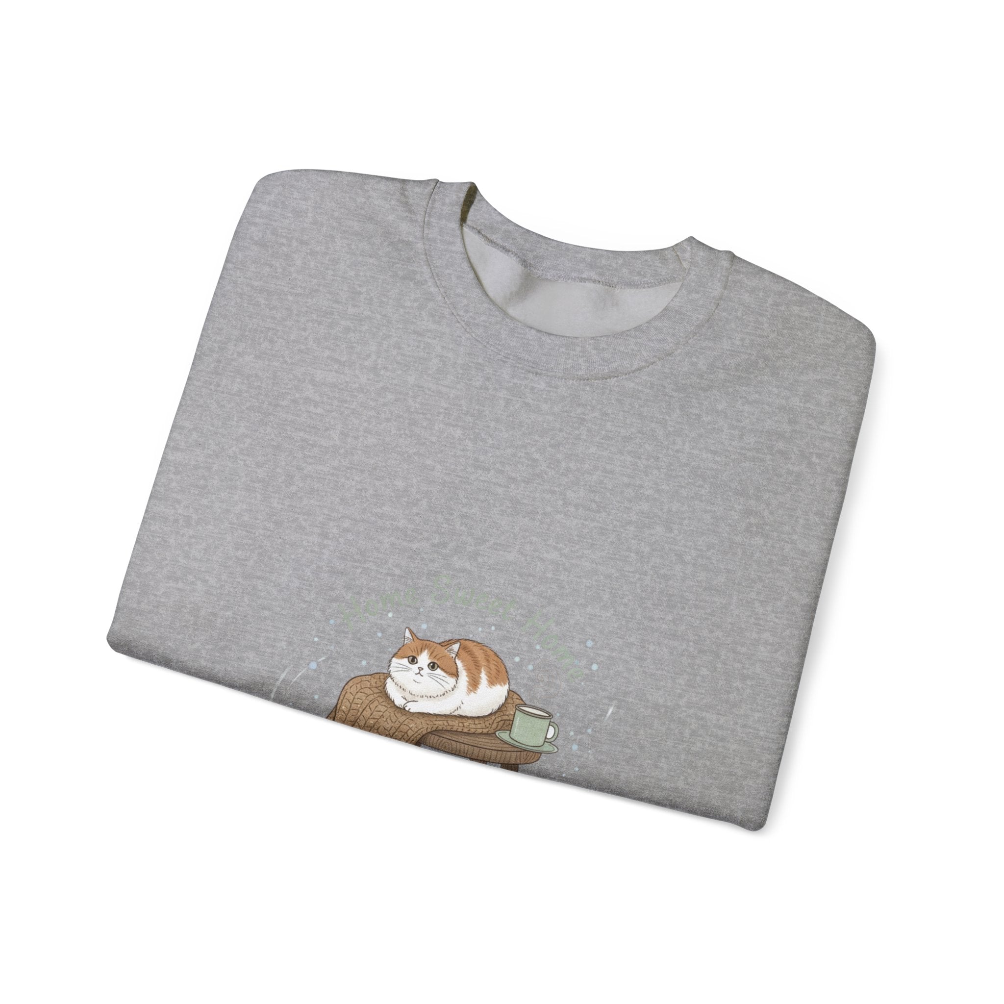Home Sweet Home cat illustration Sweatshirt | introvert sweater, cozy winter shirt