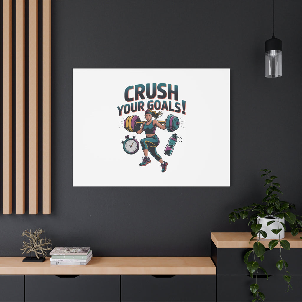 Crush Your Goals Fitness Artwork | Canvas