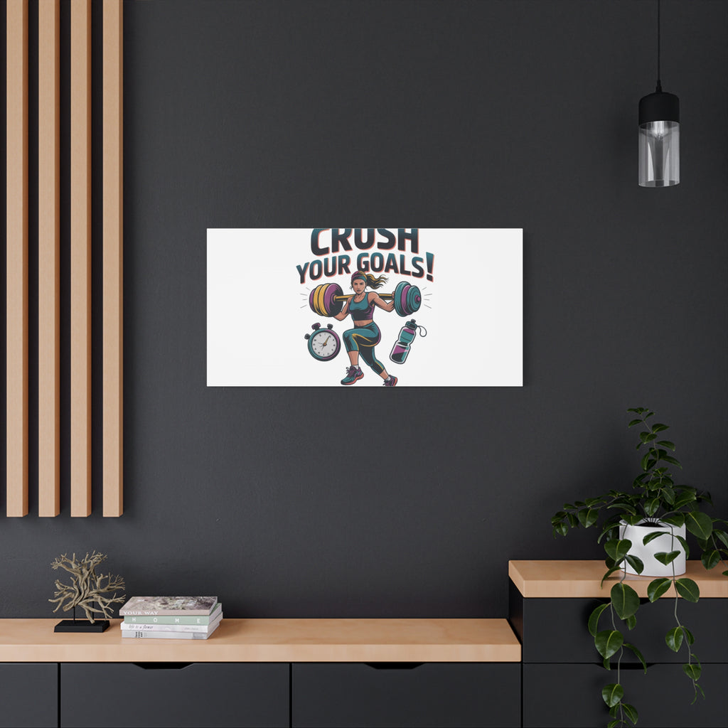 Crush Your Goals Fitness Artwork | Canvas