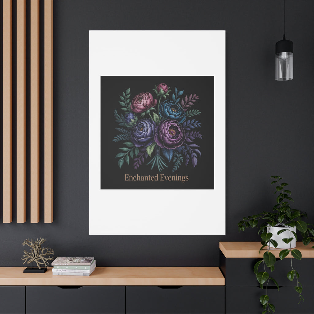 Moody Rose Bouquet Canvas | Matte Stretched Wall Art