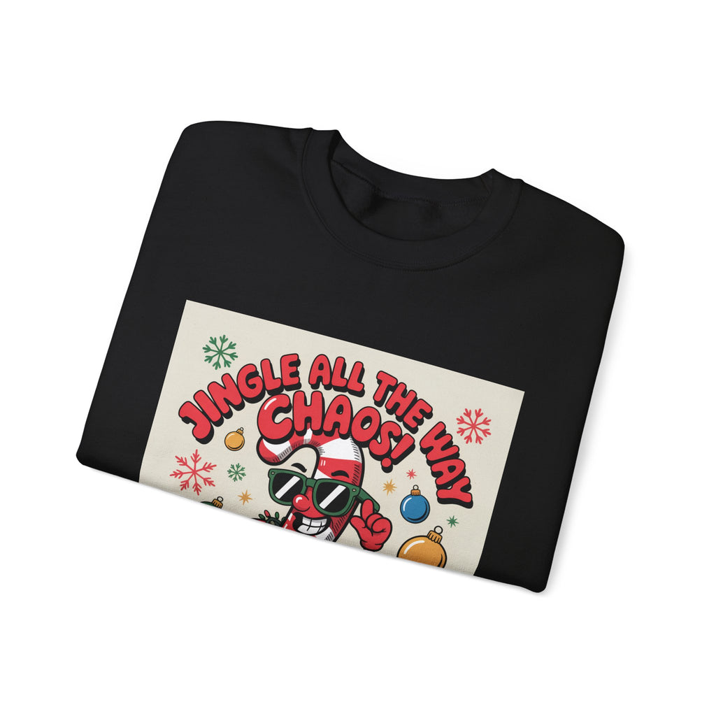 Jingle All the Chaos ugly Christmas sweater sweatshirt | festive gag sweater