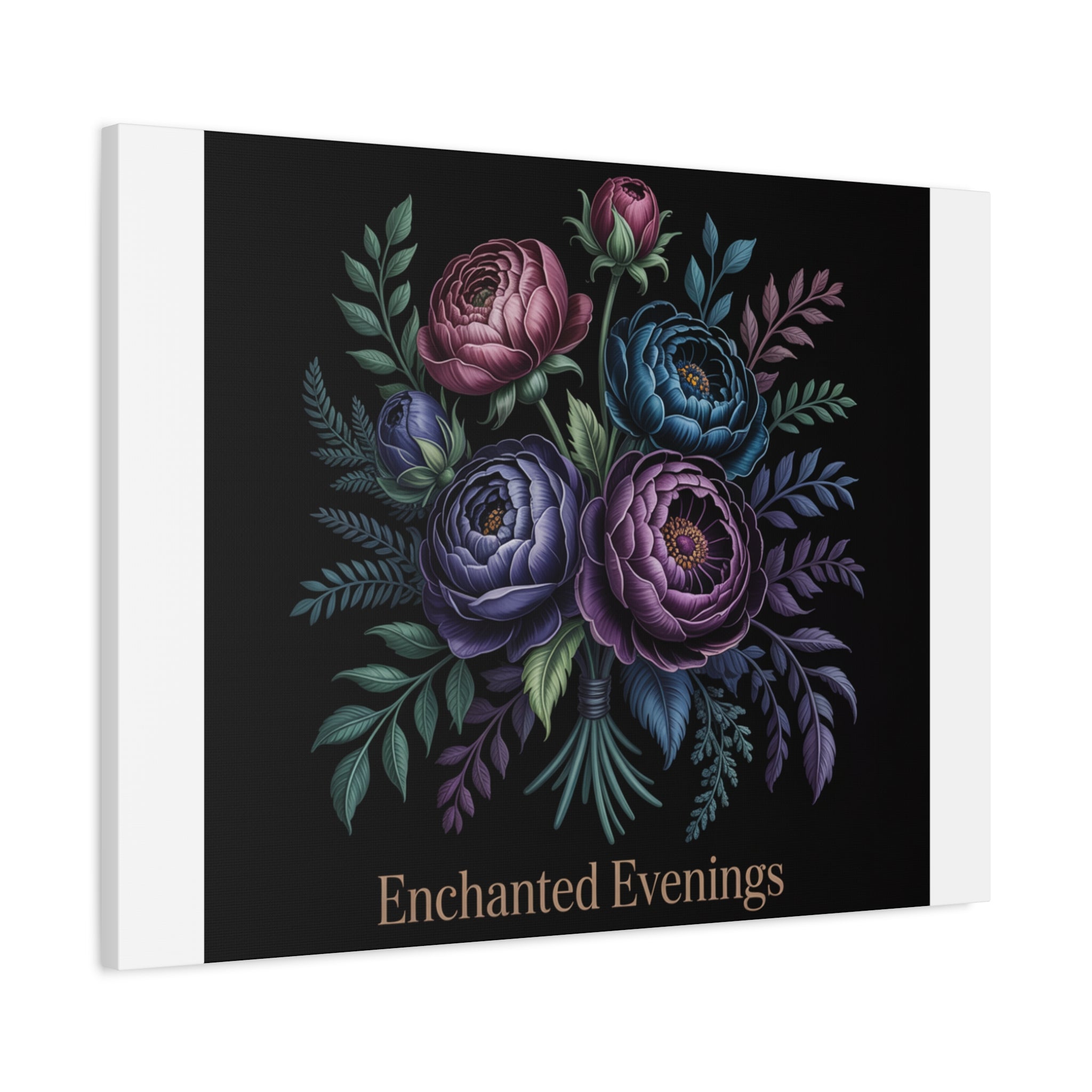 Moody Rose Bouquet Canvas | Matte Stretched Wall Art