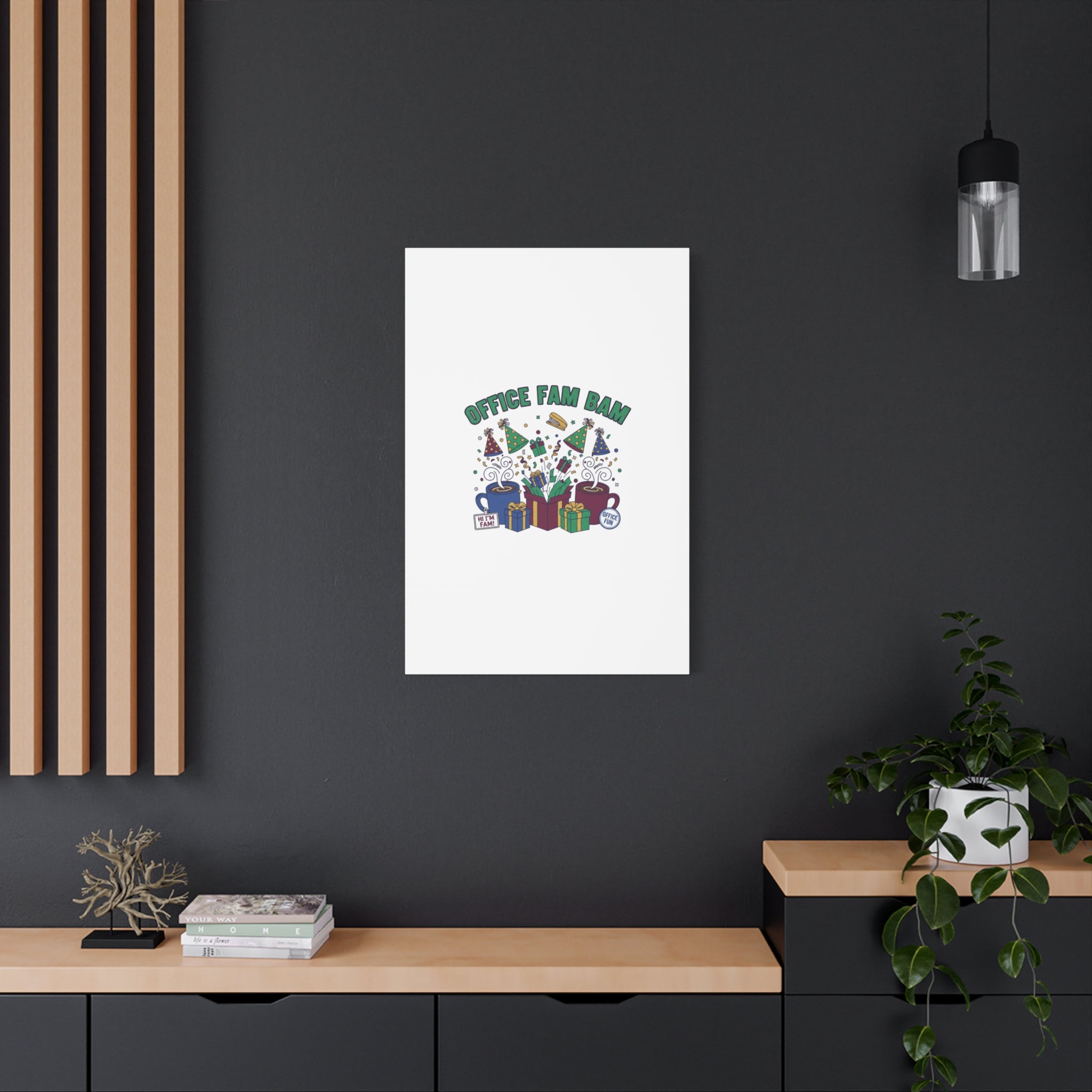 Office Fam Bam Canvas | Festive Office Party Decor, Secret Santa Humor