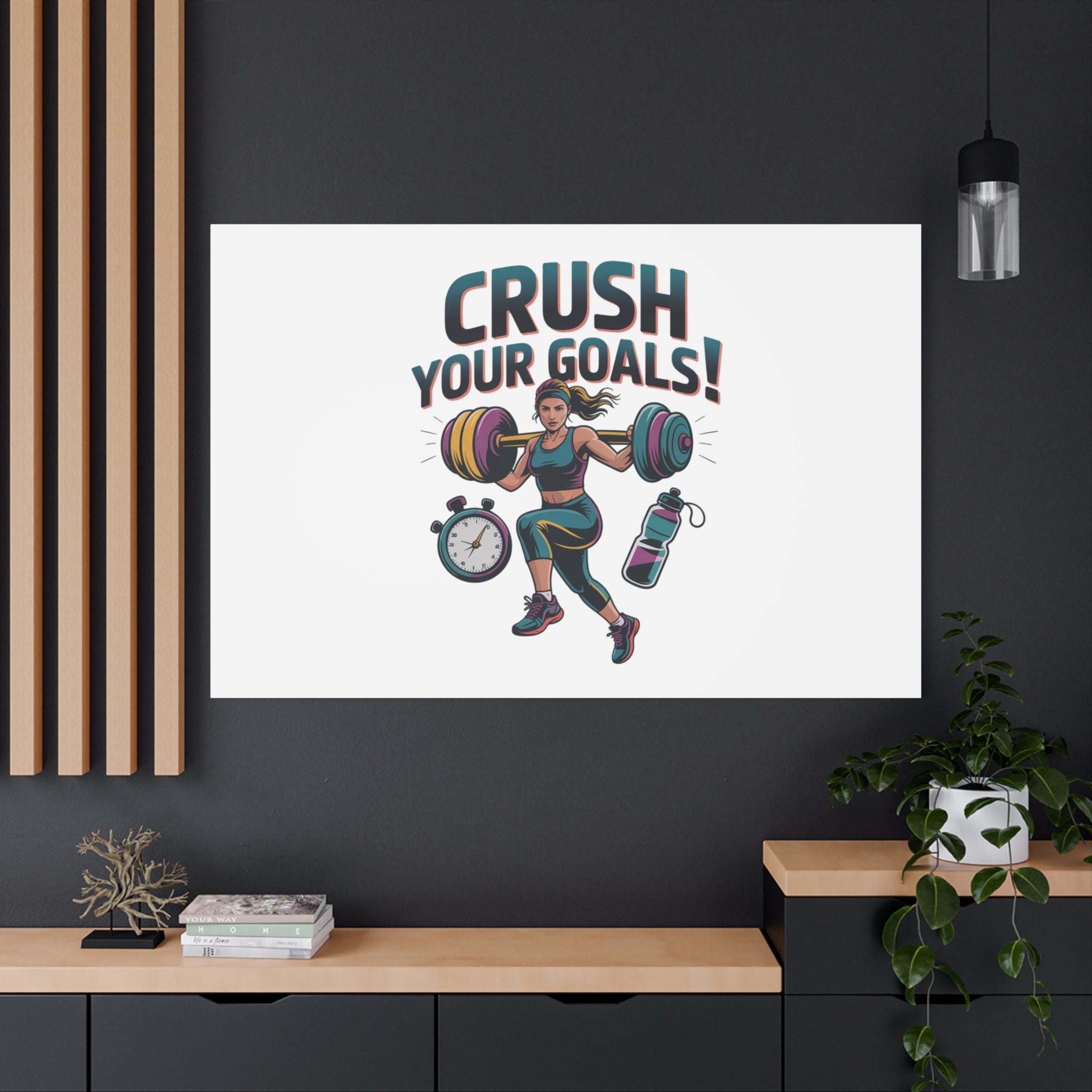 Crush Your Goals Fitness Artwork | Canvas