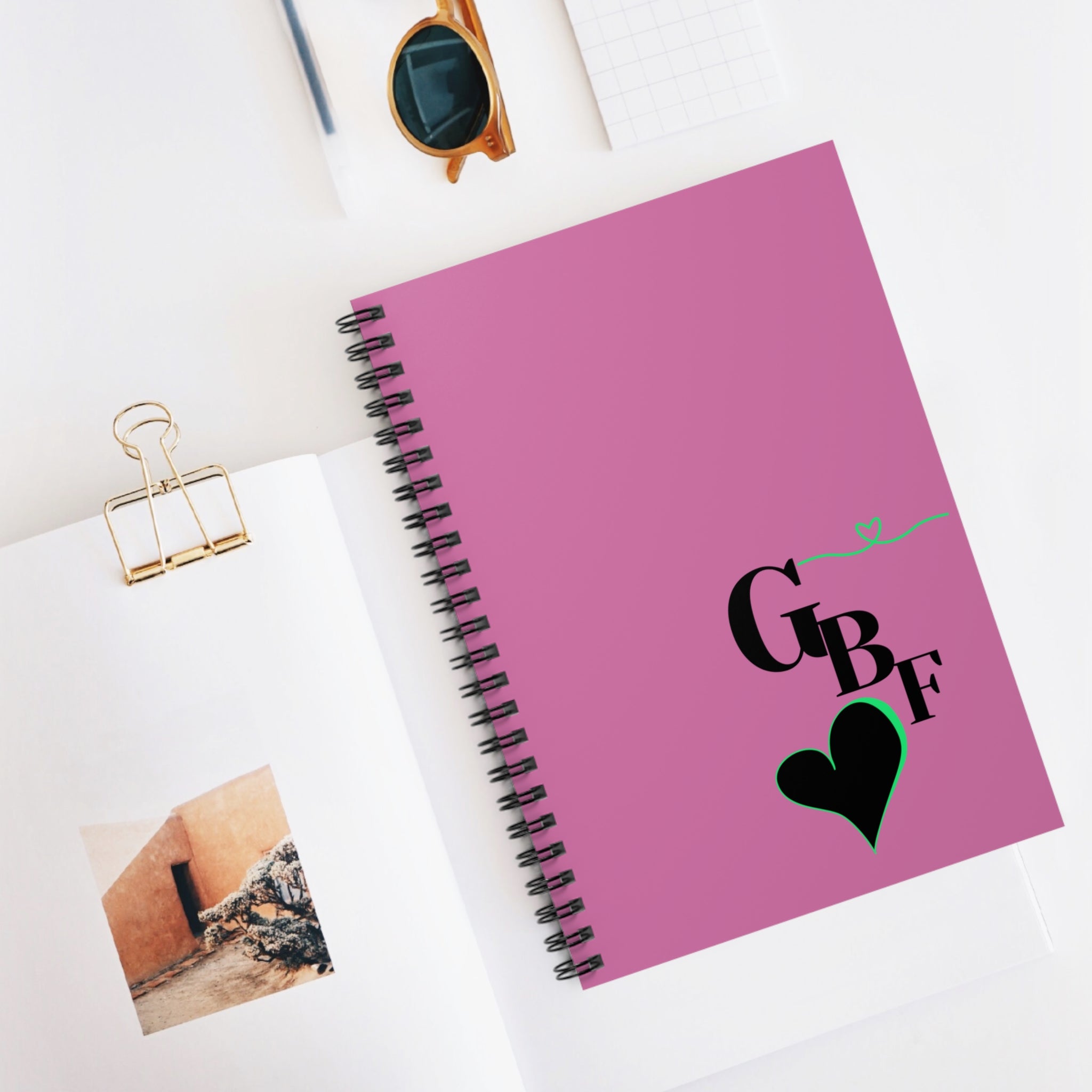 Cute Personalized Spiral Notebook for Best Friends - Heart Design, Journaling, Gifts for Girls, Back to School, Study Planner, GBF