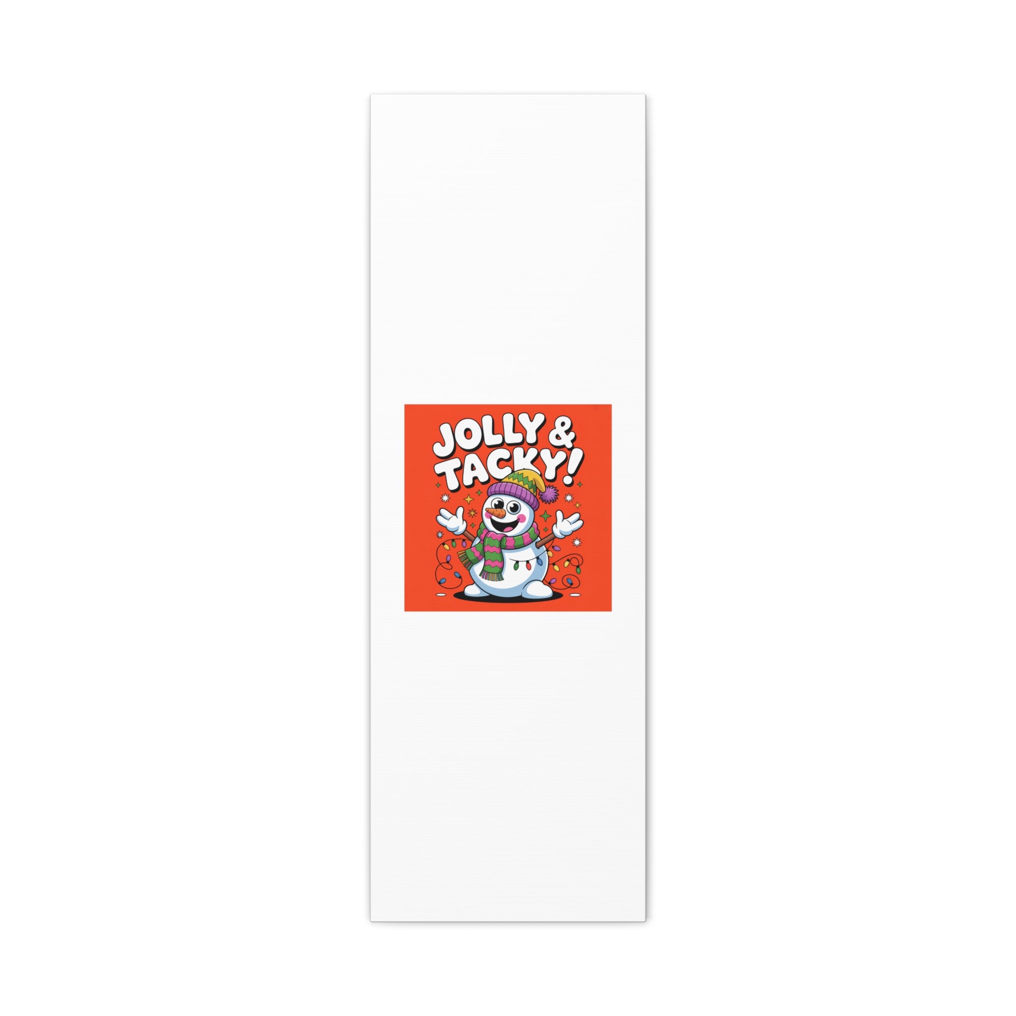 Jolly & Tacky Snowman Matte Canvas | ugly Christmas sweater novelty, festive gag