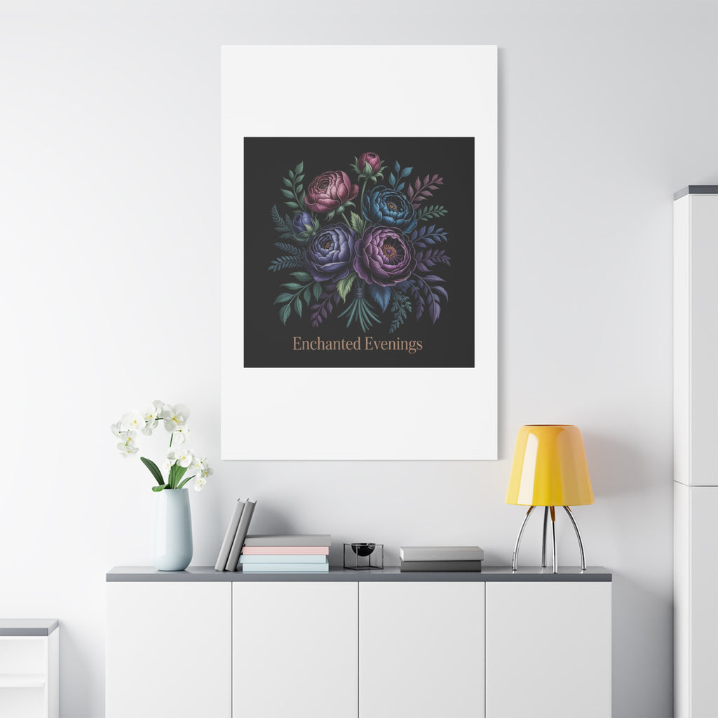 Moody Rose Bouquet Canvas | Matte Stretched Wall Art