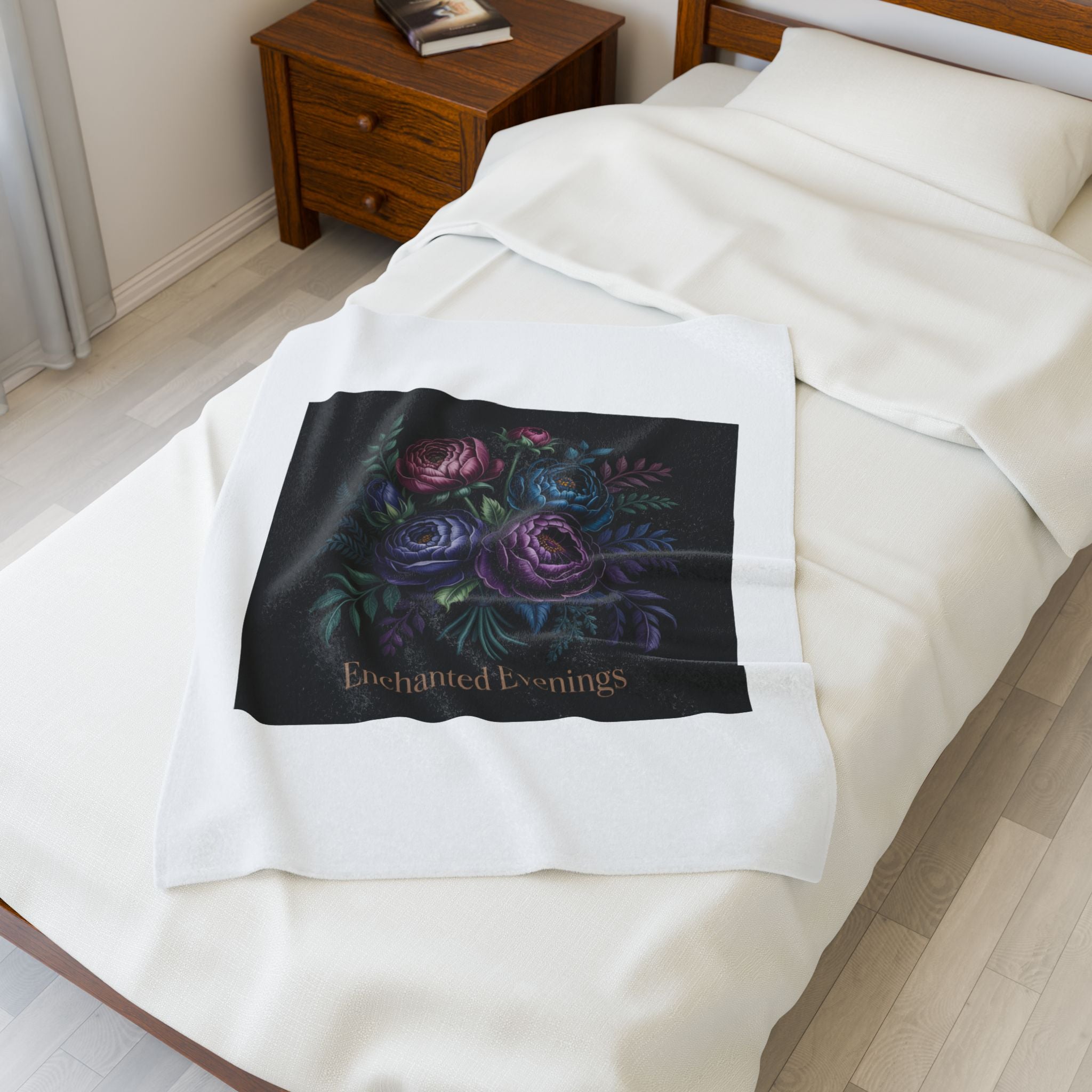 Enchanted Evenings Moody Rose Bouquet Blanket | Dark Floral, Gothic Bloom