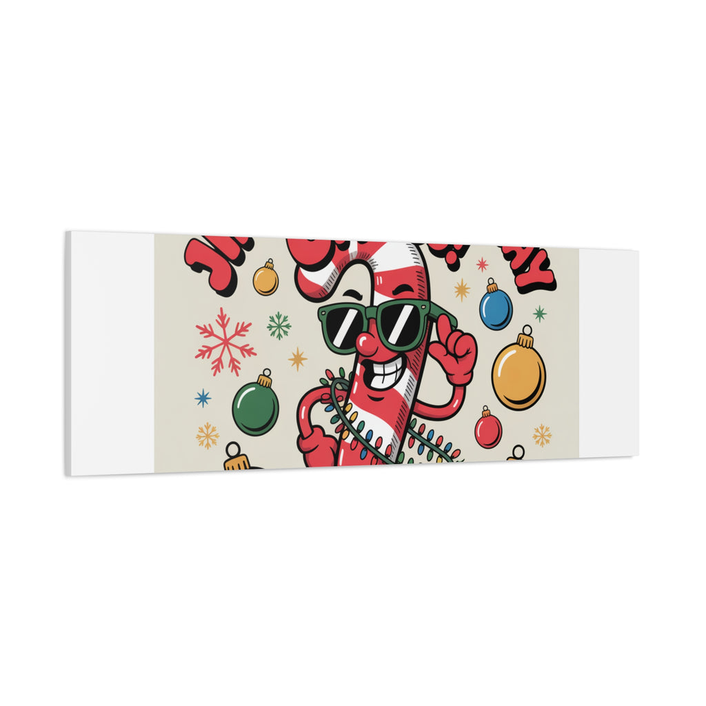 Jingle All The Way Chaos Candy Cane Canvas | ugly Christmas sweater, festive gag sweater