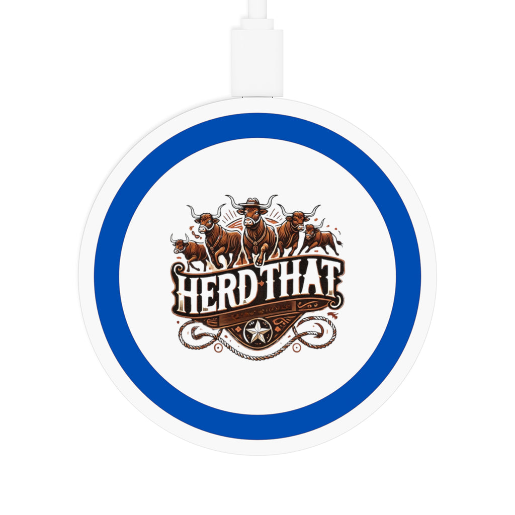 Herd That Wireless Charging Pad, Cowboy Decor, Tech Gifts, Herding Accessories, Home Office Decor, Unique Cowpoke Gifts