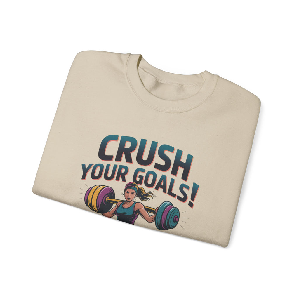 Crush Your Goals Sweatshirt | New Year Workout Motivation, Gym Motivation