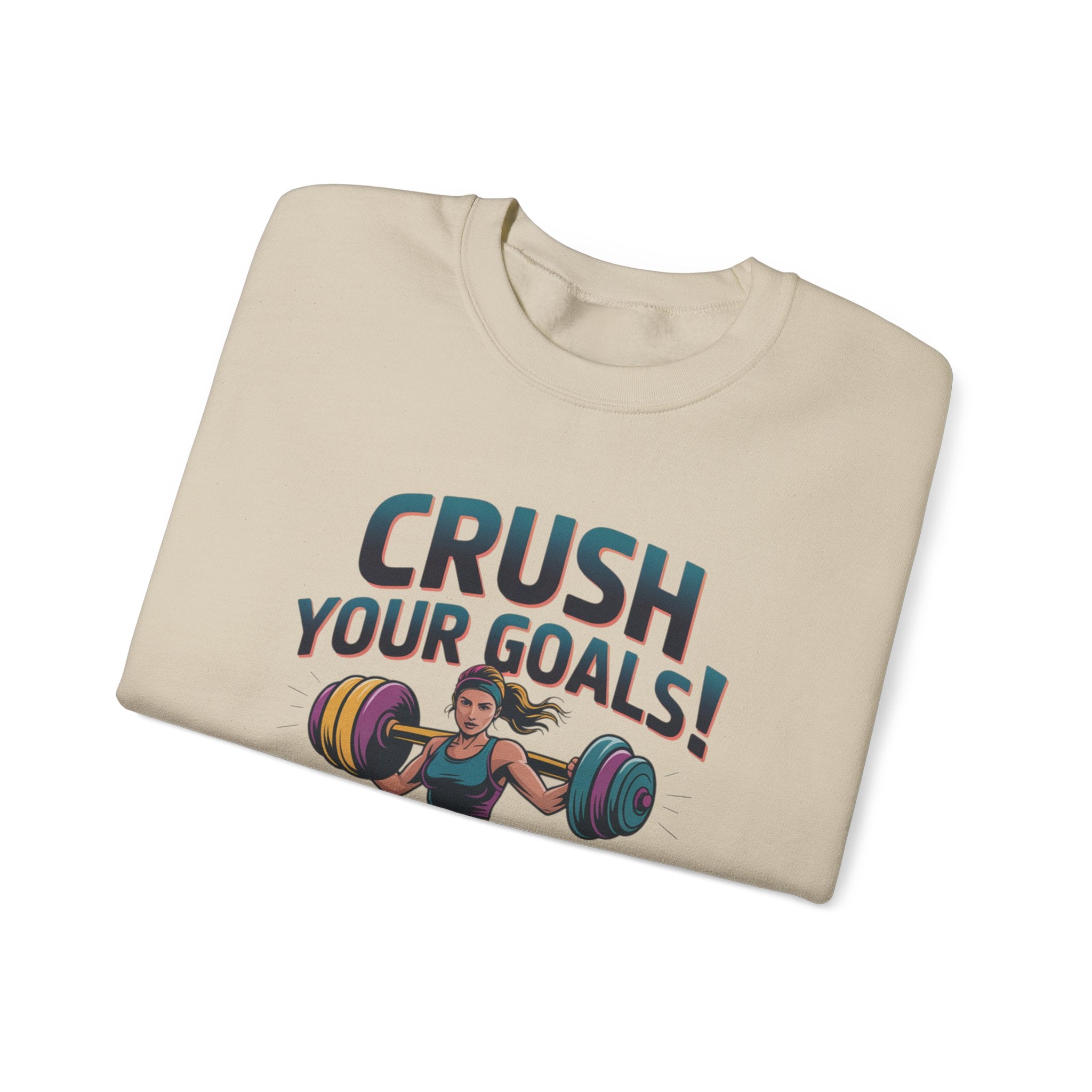 Crush Your Goals Sweatshirt | New Year Workout Motivation, Gym Motivation
