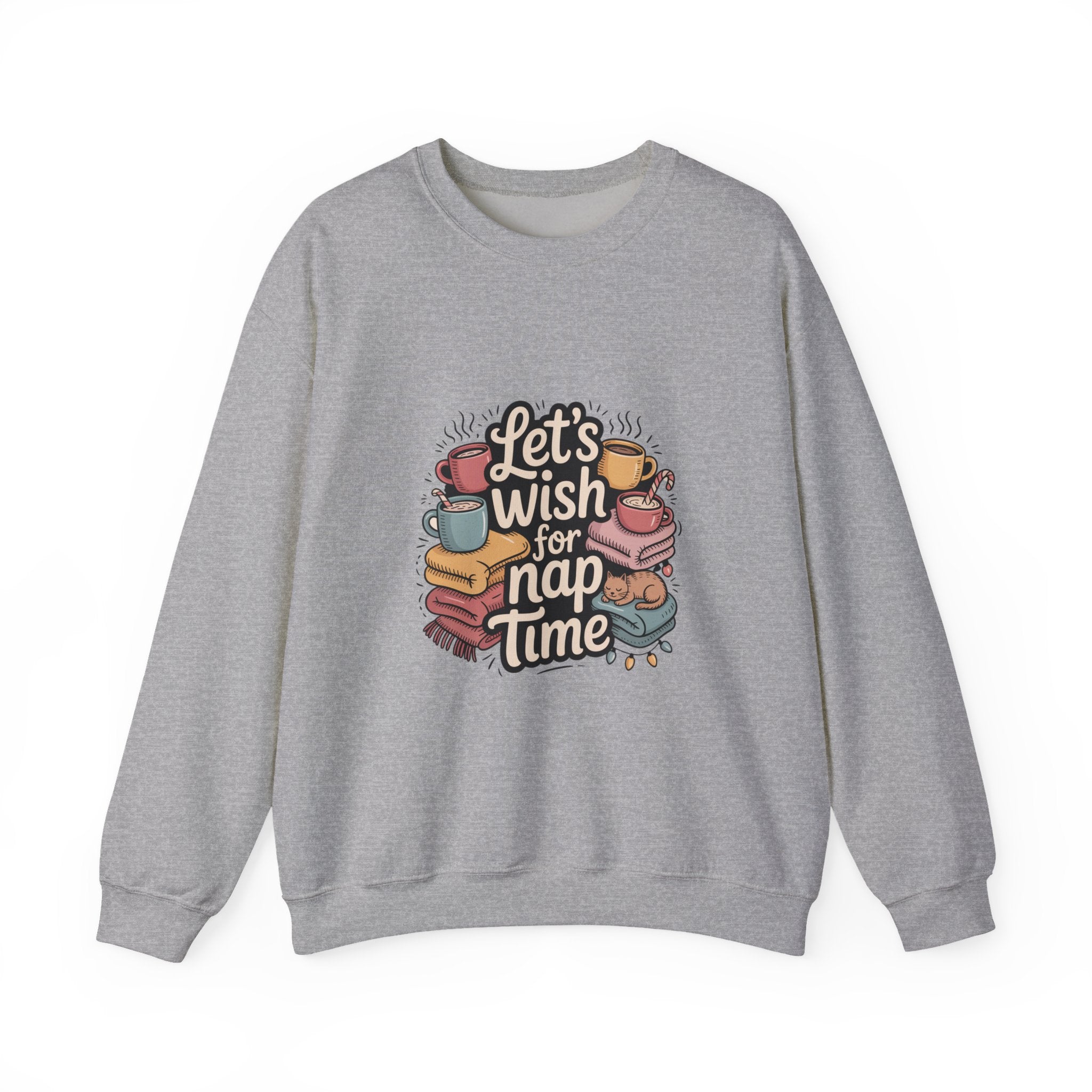 Let's Wish for Nap Time Sweatshirt | introvert Christmas sweatshirt, festive burnout