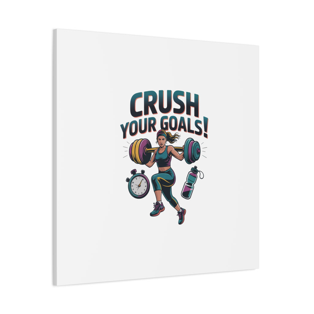 Crush Your Goals Fitness Artwork | Canvas