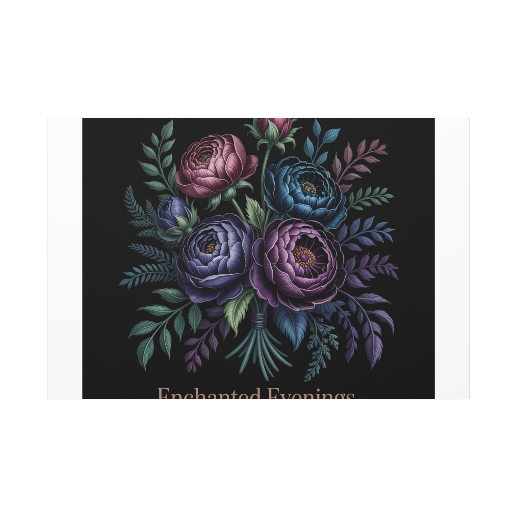 Moody Rose Bouquet Canvas | Matte Stretched Wall Art