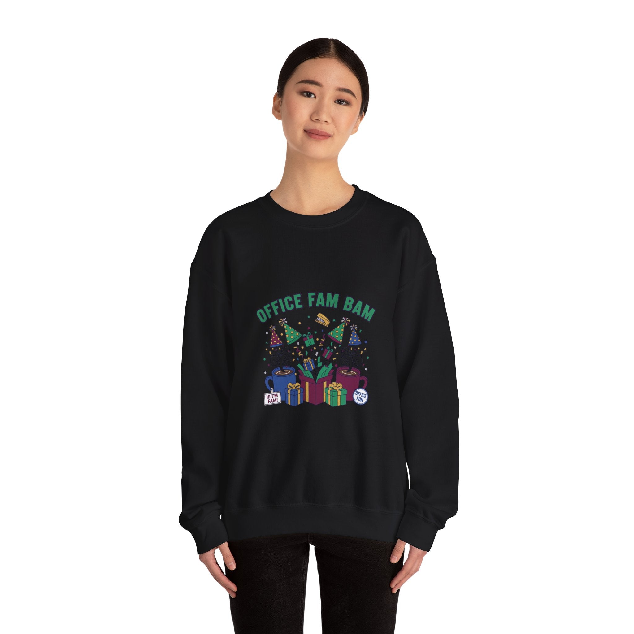 Office Fam Ram Crewneck Sweatshirt | Secret Santa, Office Party Humor