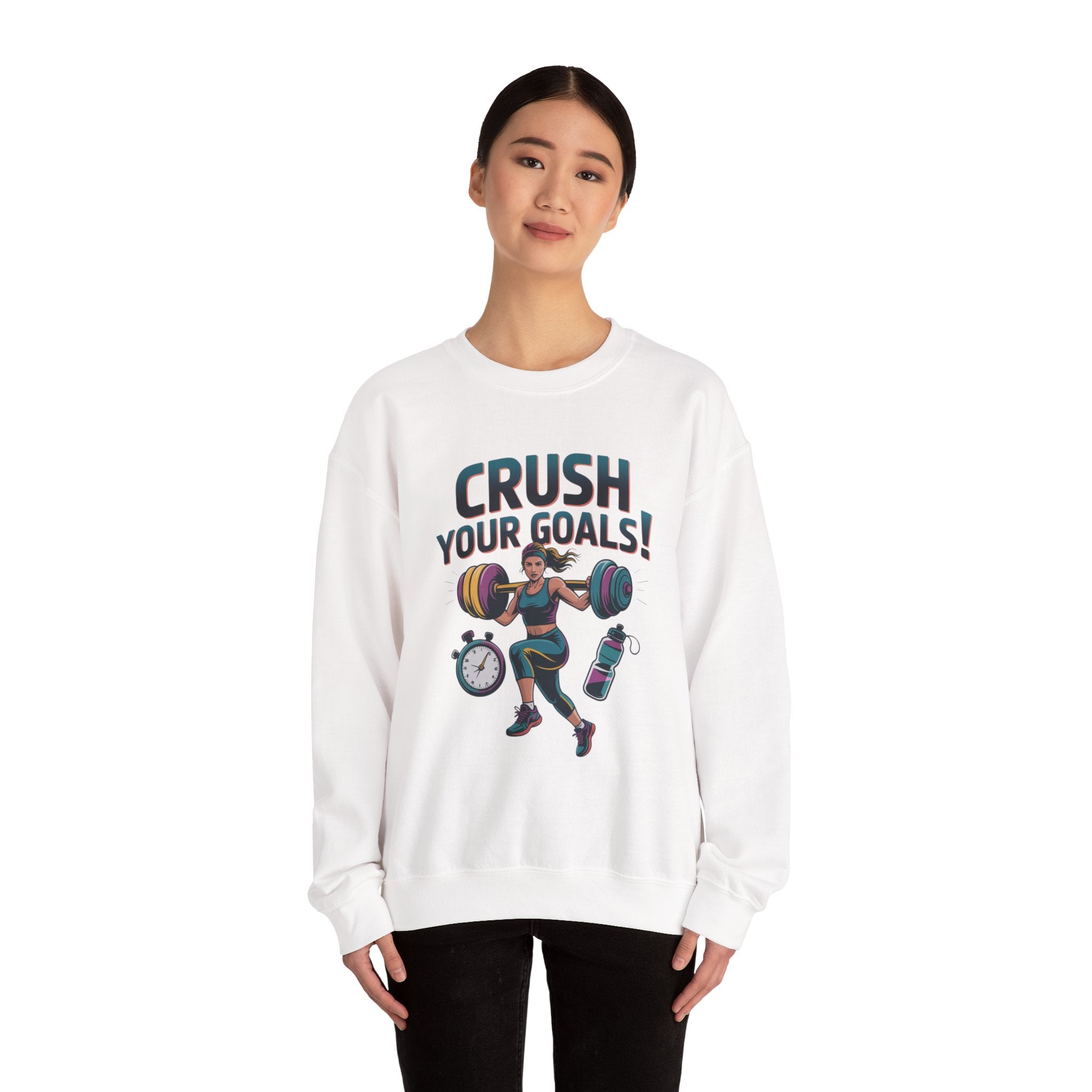 Crush Your Goals Sweatshirt | New Year Workout Motivation, Gym Motivation