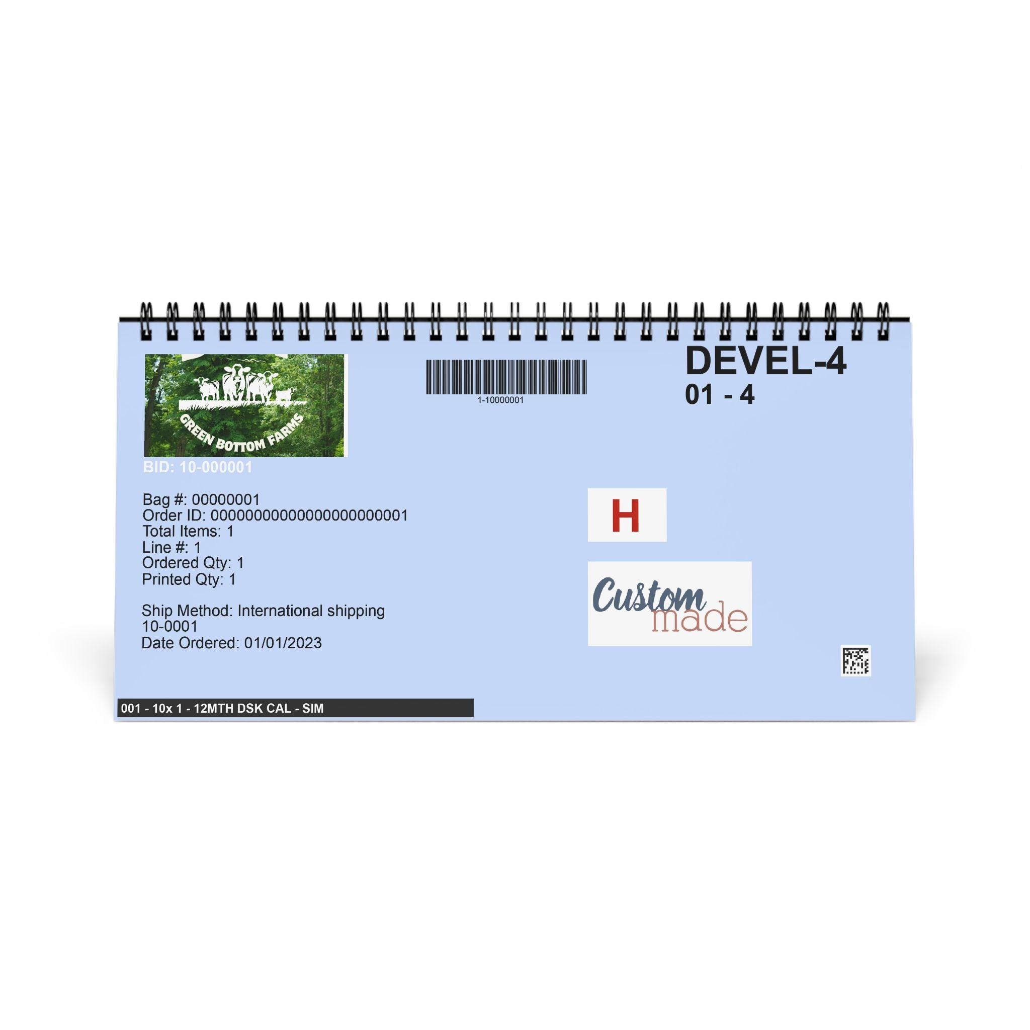 Spiral Desktop Calendar 2025 - Personalized Desk Organizer, Monthly Planner, Farmhouse Decor, Gift for Cow Lovers