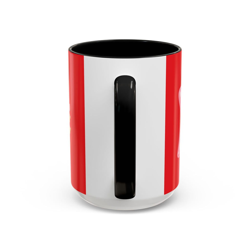 XO Valentine Coffee Mug — Red Accent Romantic Ceramic Mug