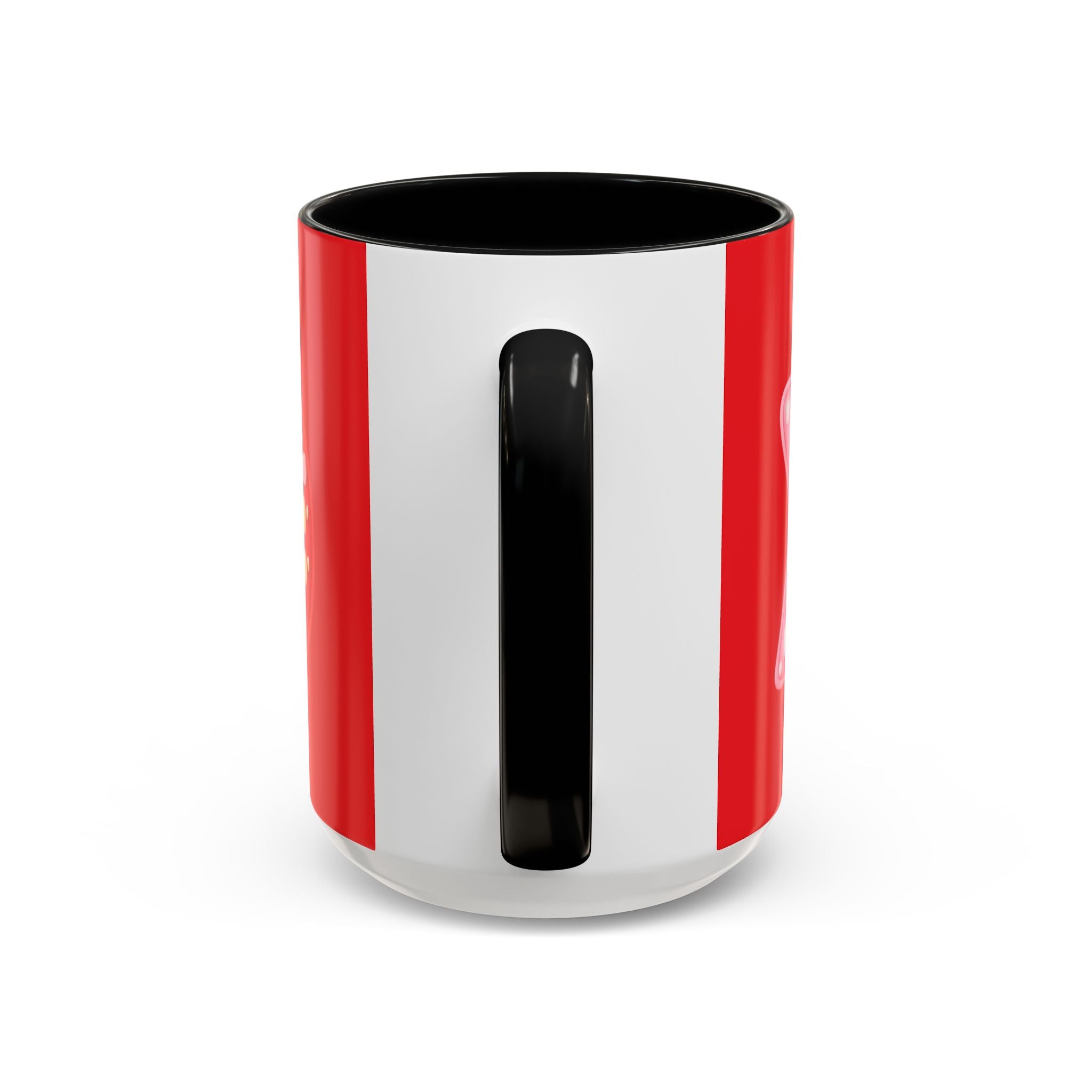 XO Valentine Coffee Mug — Red Accent Romantic Ceramic Mug
