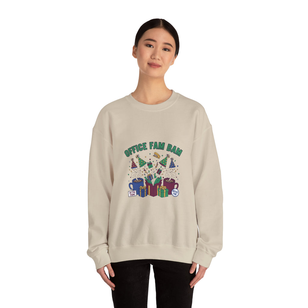 Office Fam Ram Crewneck Sweatshirt | Secret Santa, Office Party Humor