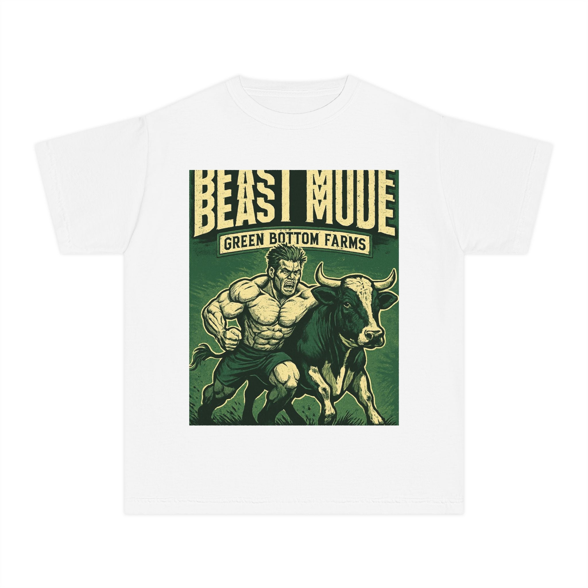 Beast Mode Youth Tee - Vintage Style Graphic T-Shirt for Active Kids, Casual Wear, Birthday Gift, Sports Events, Everyday Use