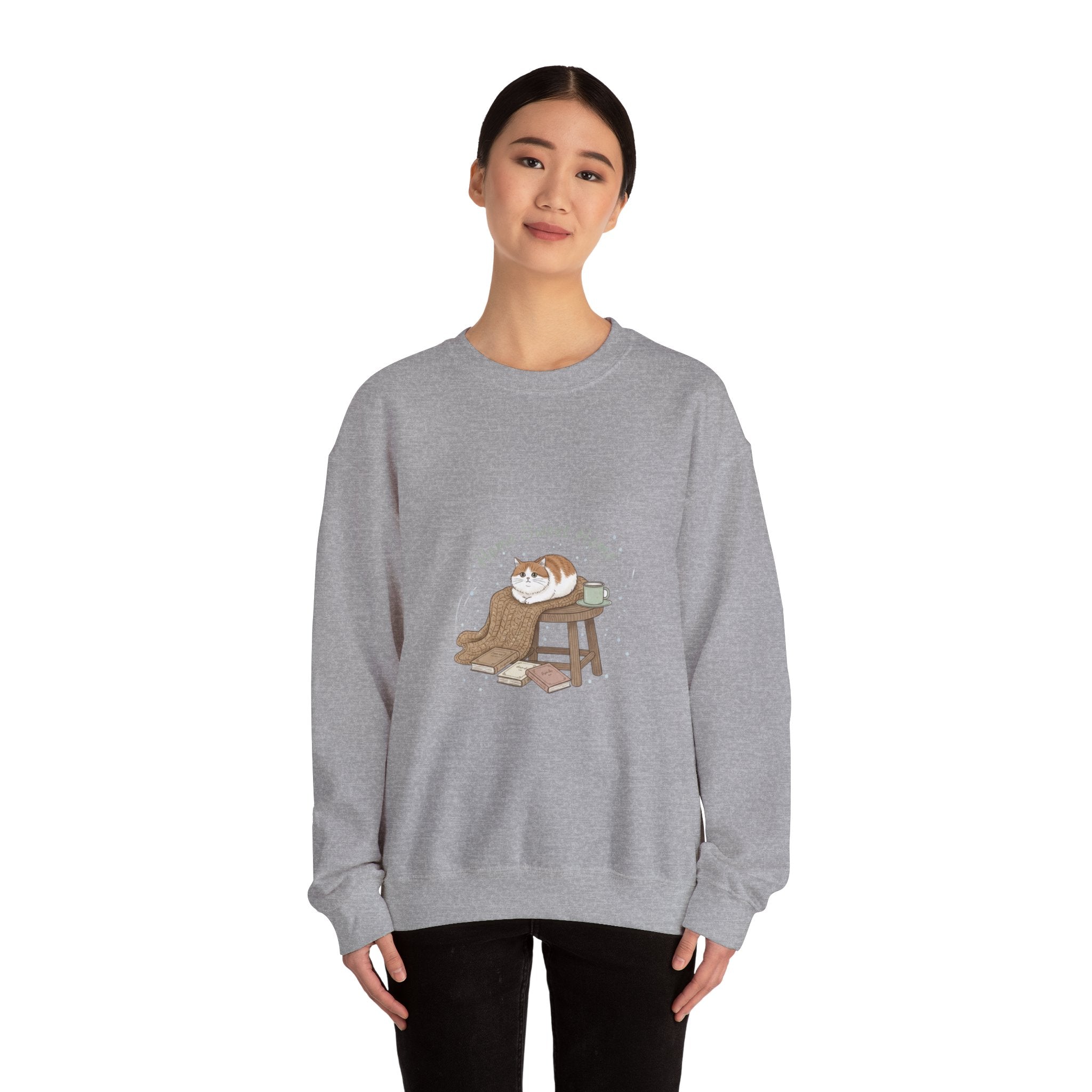 Home Sweet Home cat illustration Sweatshirt | introvert sweater, cozy winter shirt