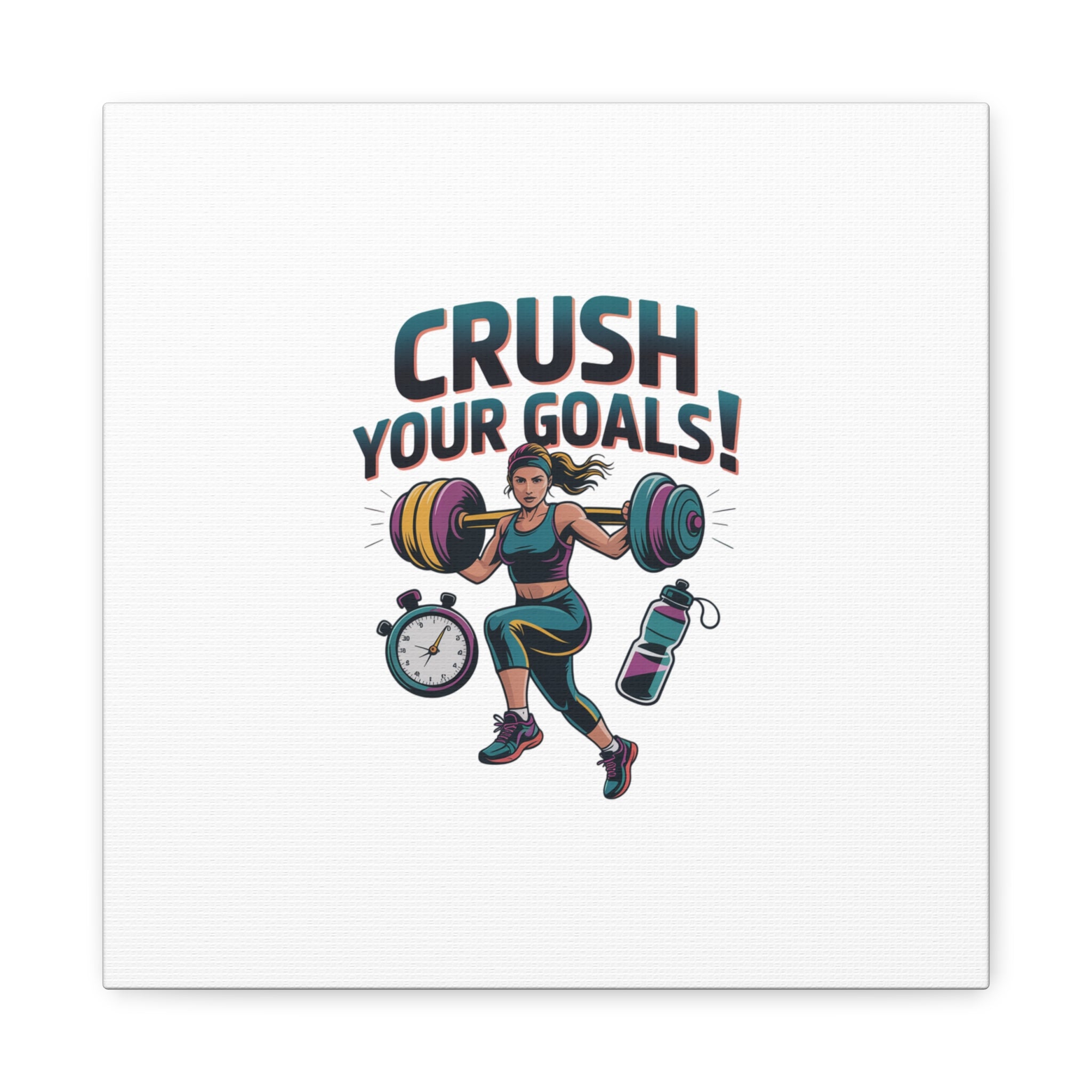 Crush Your Goals Fitness Artwork | Canvas