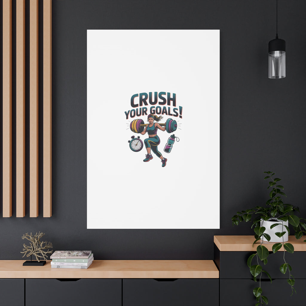 Crush Your Goals Fitness Artwork | Canvas
