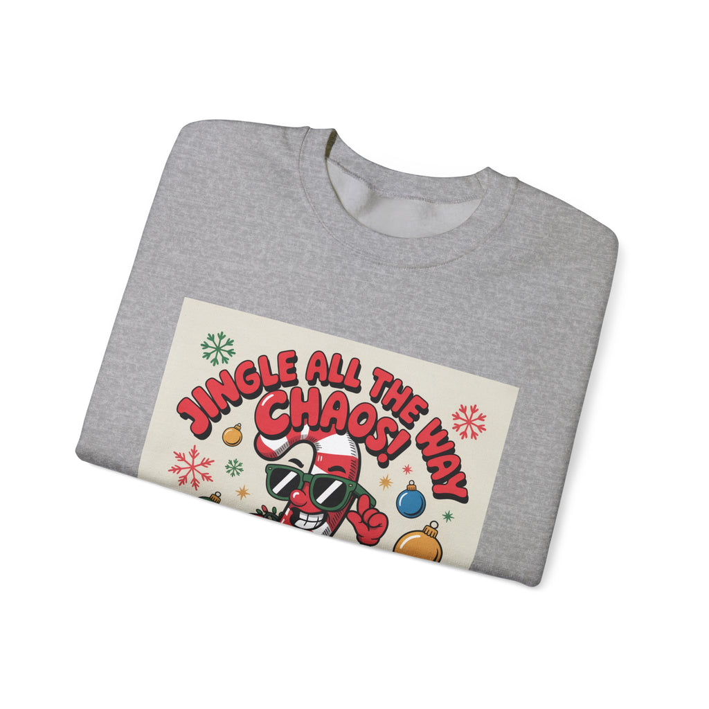 Jingle All the Chaos ugly Christmas sweater sweatshirt | festive gag sweater