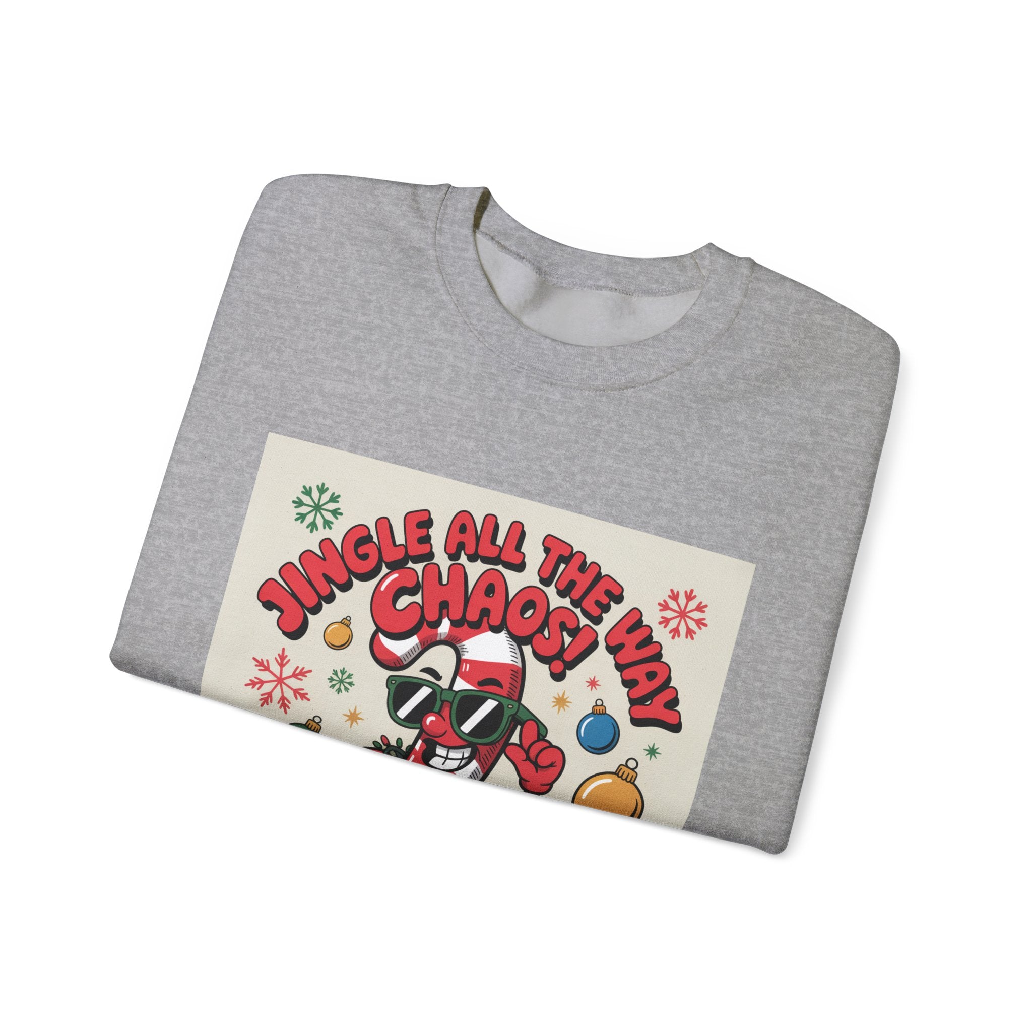 Jingle All the Chaos ugly Christmas sweater sweatshirt | festive gag sweater