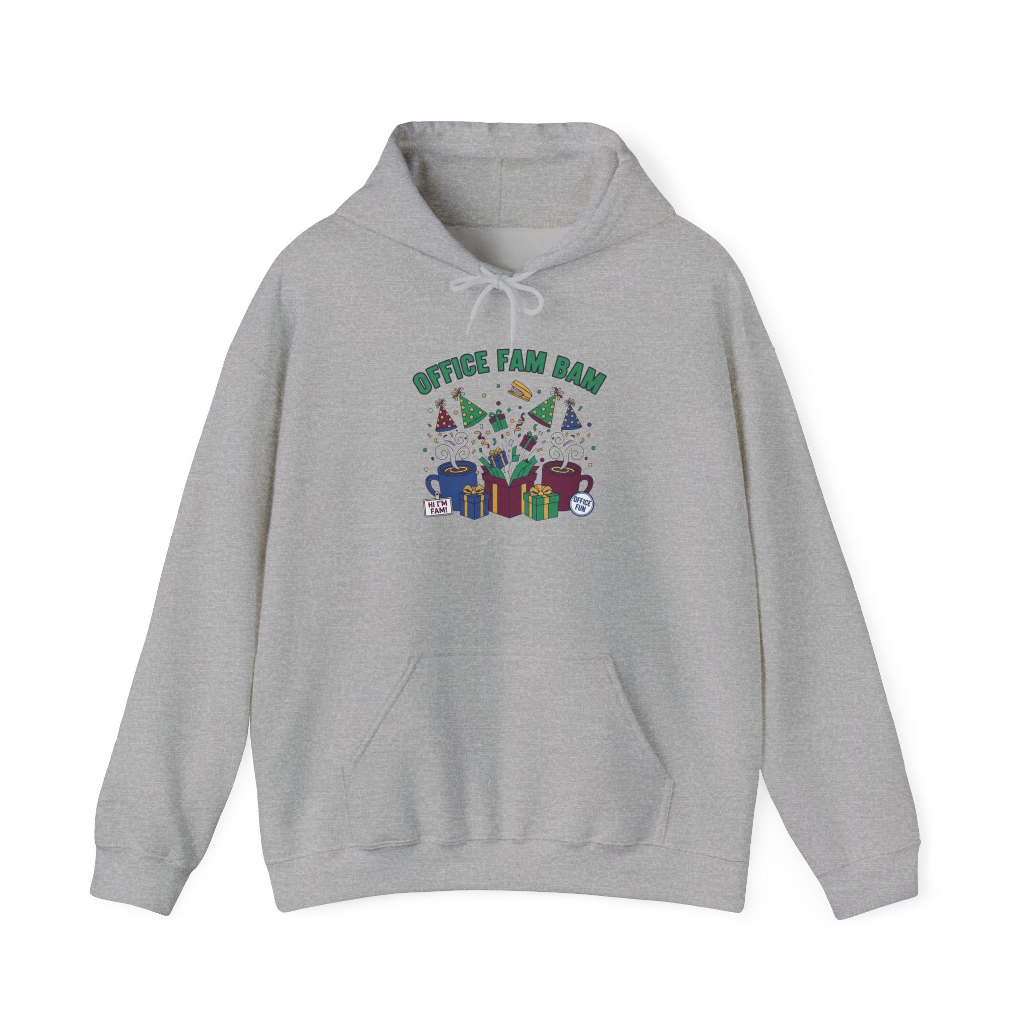 Office Party Badge Hoodie | Secret Santa Sweatshirt, Festive Office Humor