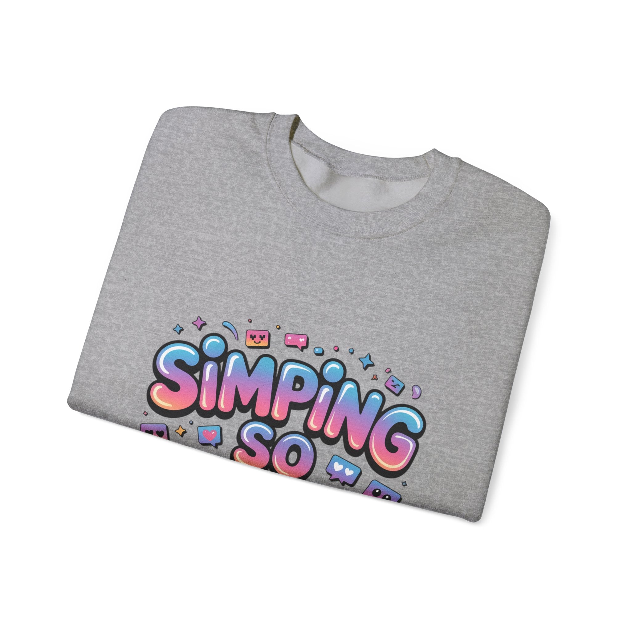 SIMPING SO HARD Sweatshirt | Gen-Z Slang, Meme Typography
