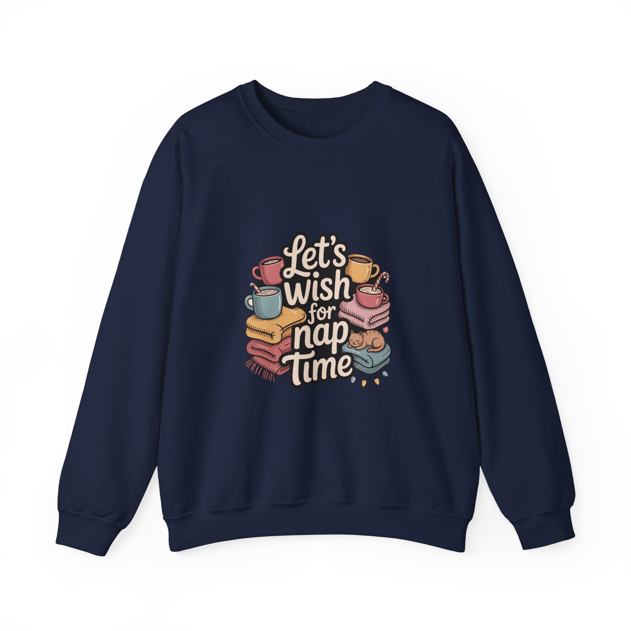 Let's Wish for Nap Time Sweatshirt | introvert Christmas sweatshirt, festive burnout