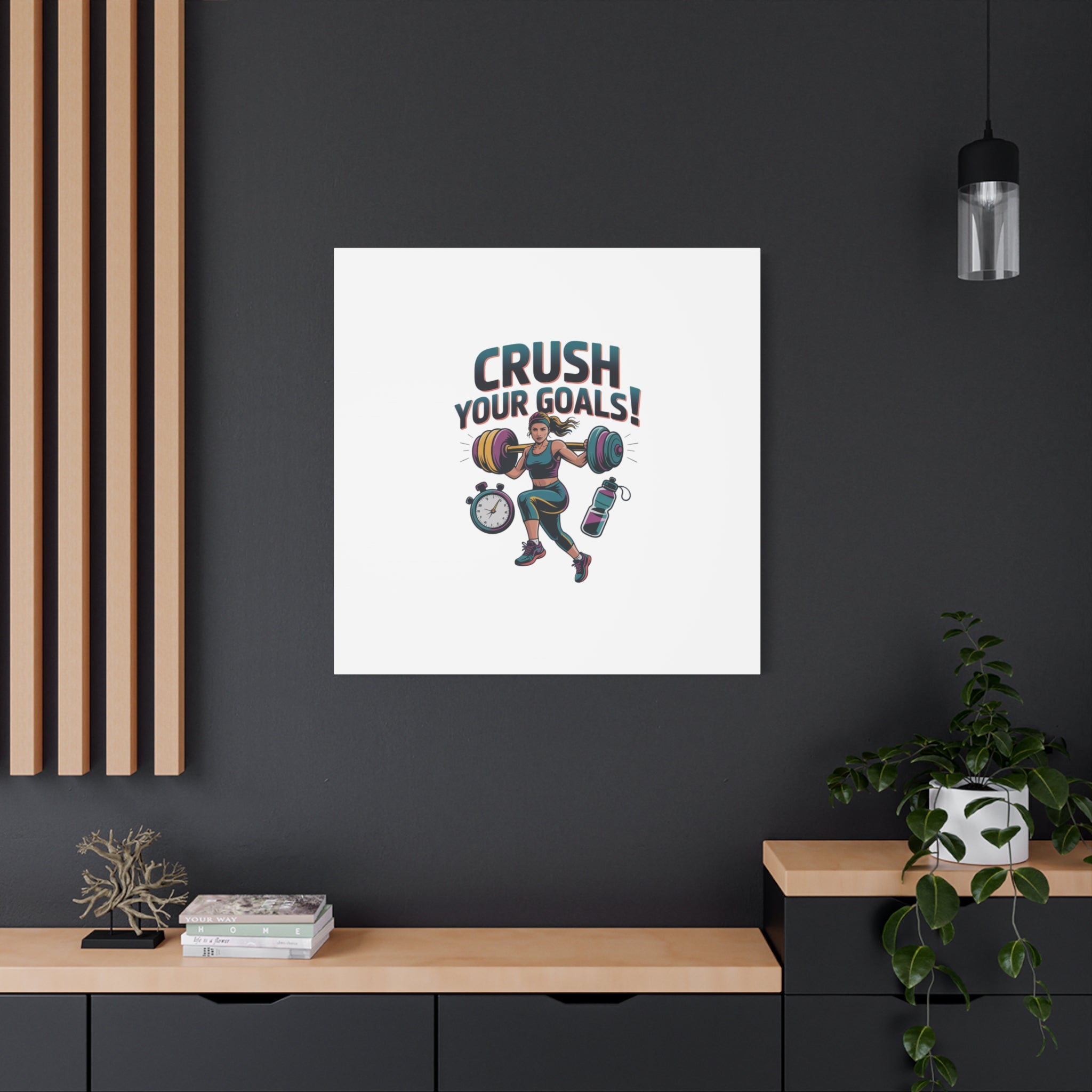 Crush Your Goals Fitness Artwork | Canvas