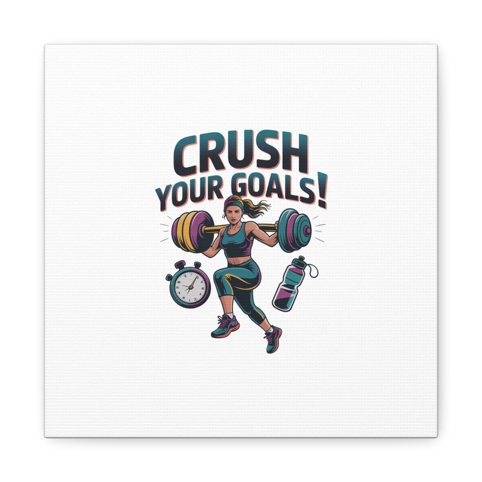 Crush Your Goals Fitness Artwork | Canvas