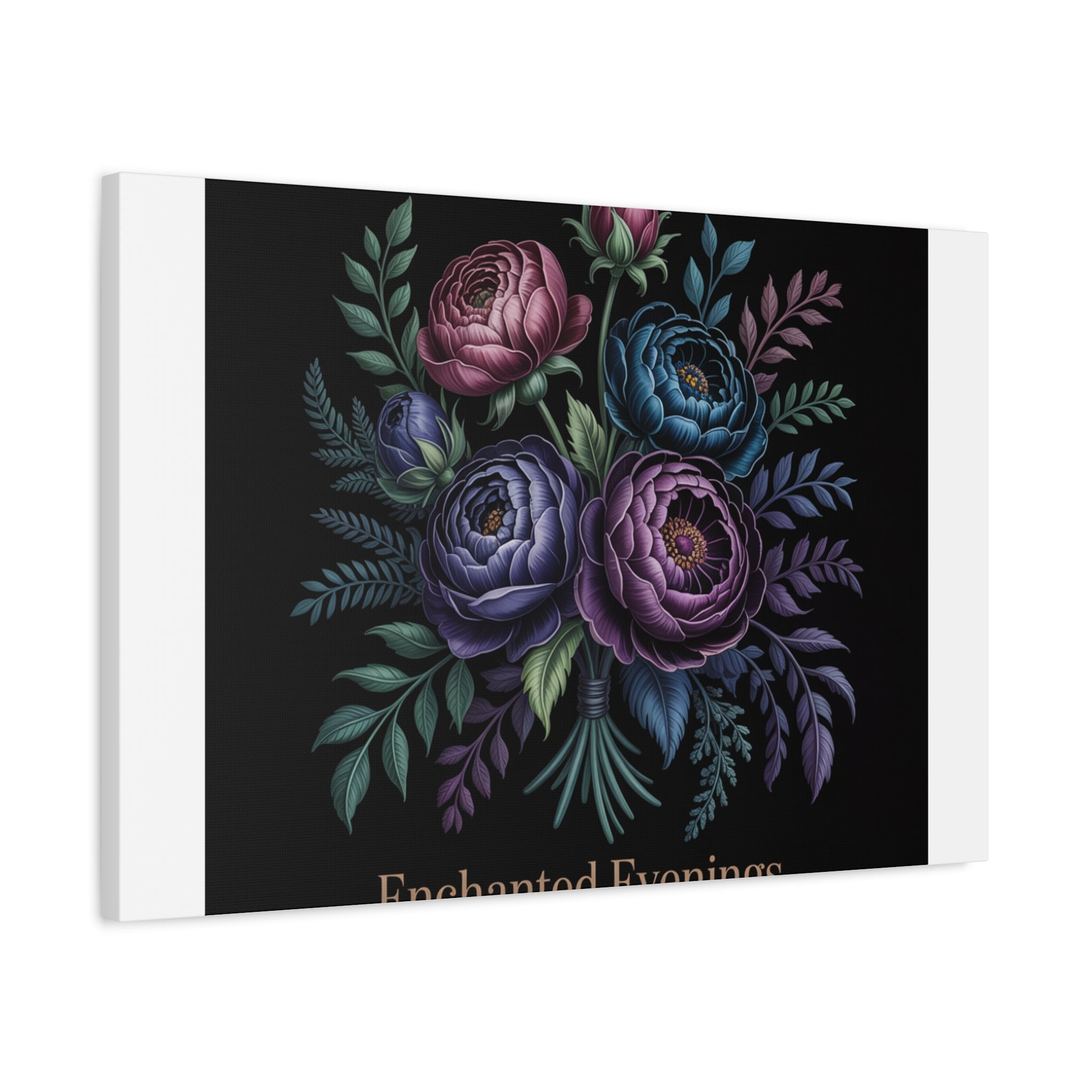 Moody Rose Bouquet Canvas | Matte Stretched Wall Art