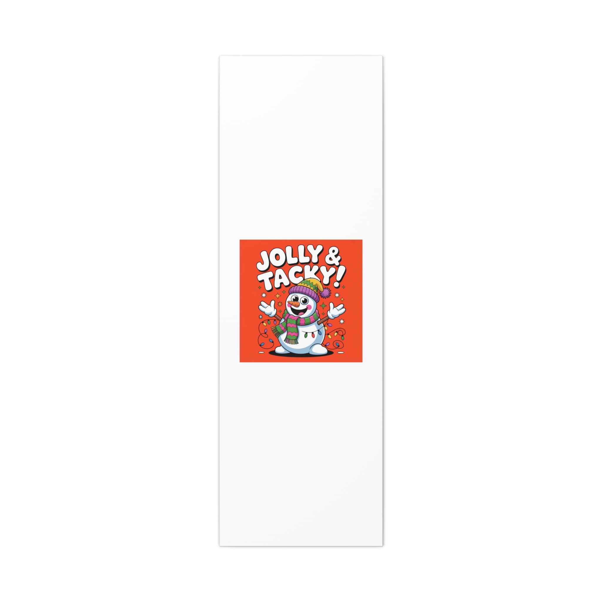 Jolly & Tacky Snowman Matte Canvas | ugly Christmas sweater novelty, festive gag