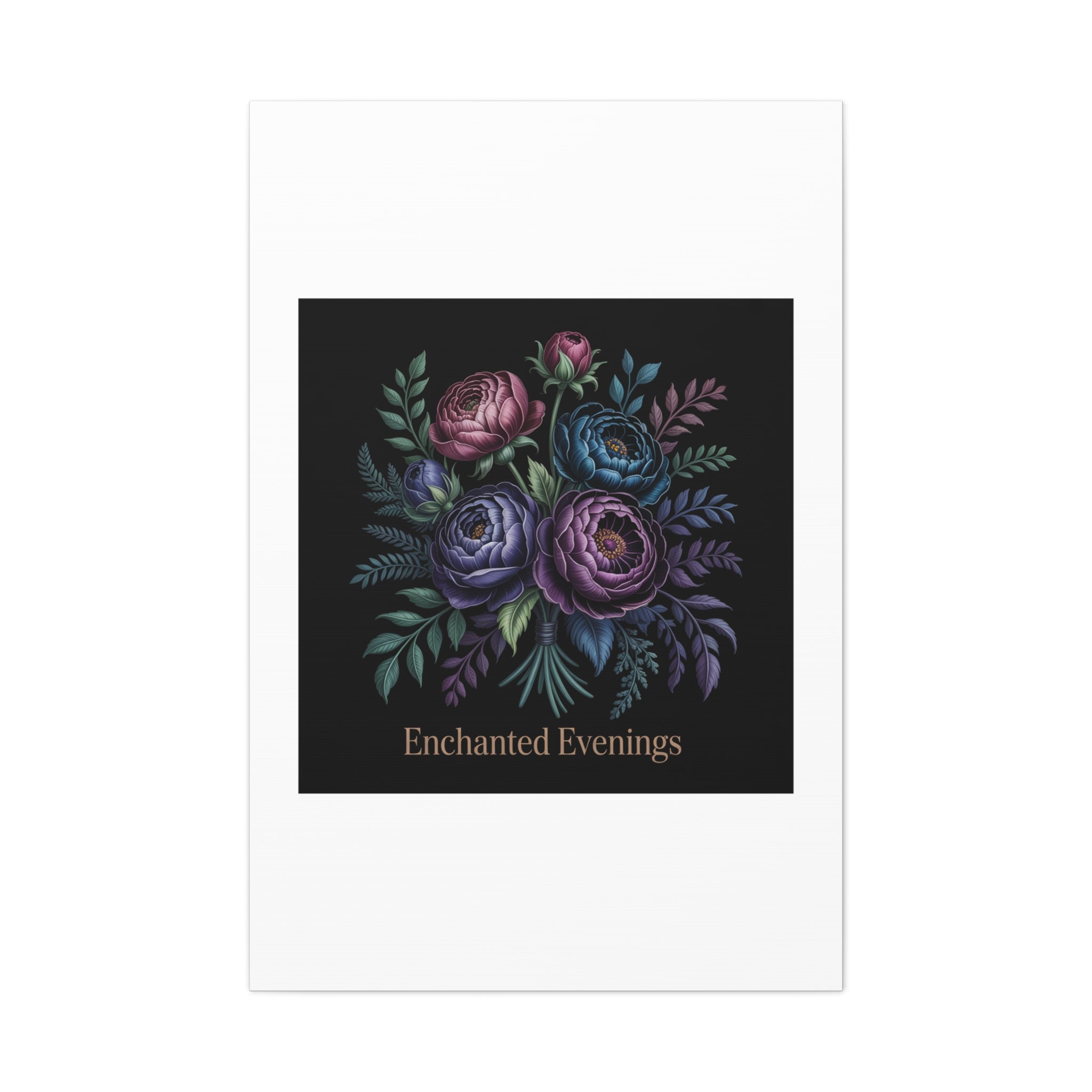 Moody Rose Bouquet Canvas | Matte Stretched Wall Art