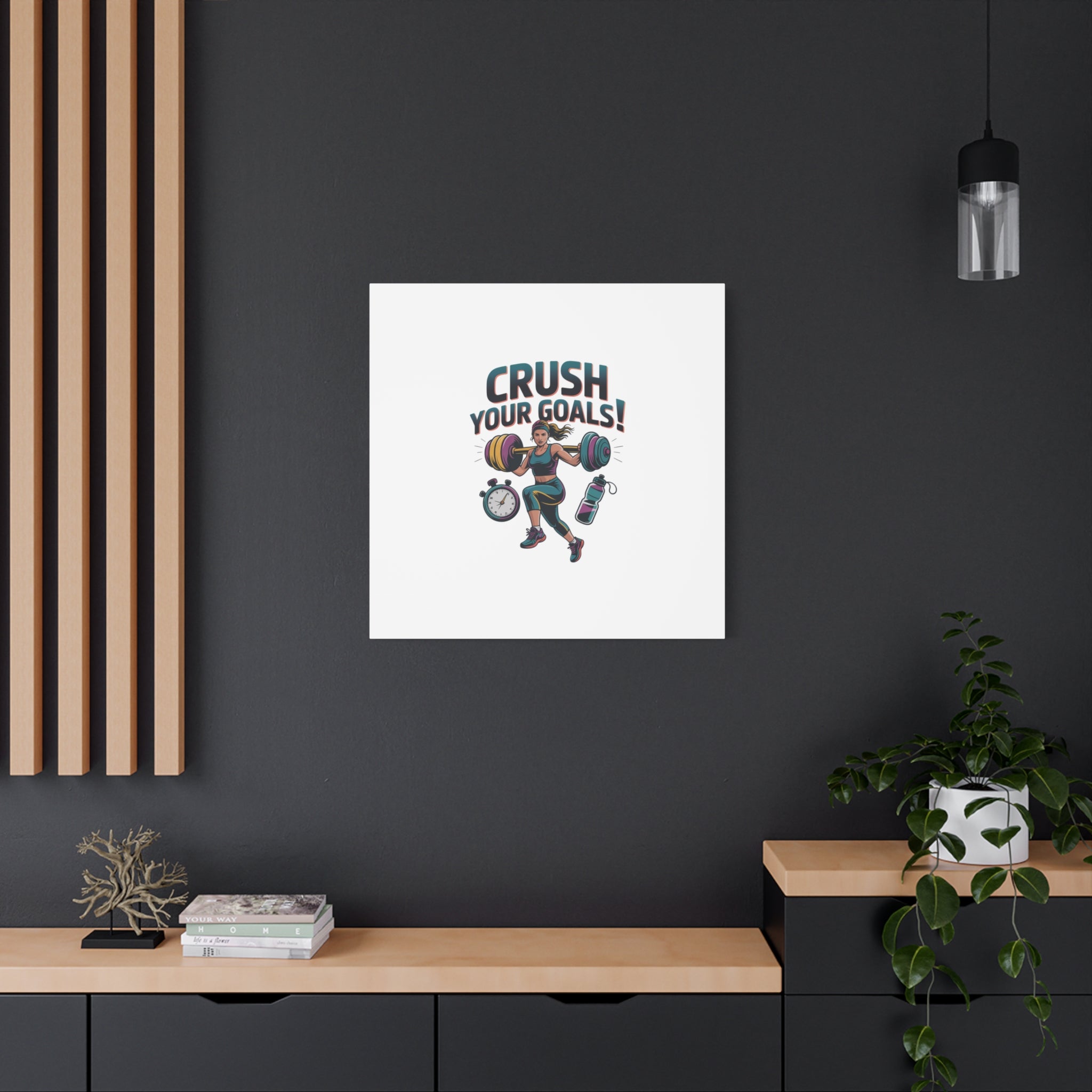 Crush Your Goals Fitness Artwork | Canvas